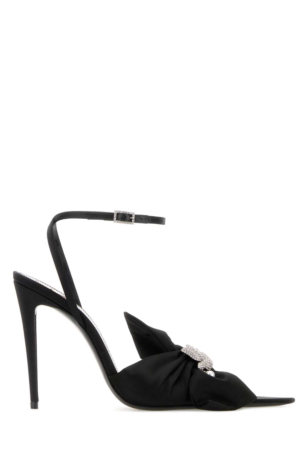 Saint Laurent Women Black Crepe Dove Pumps SAINT LAURENT