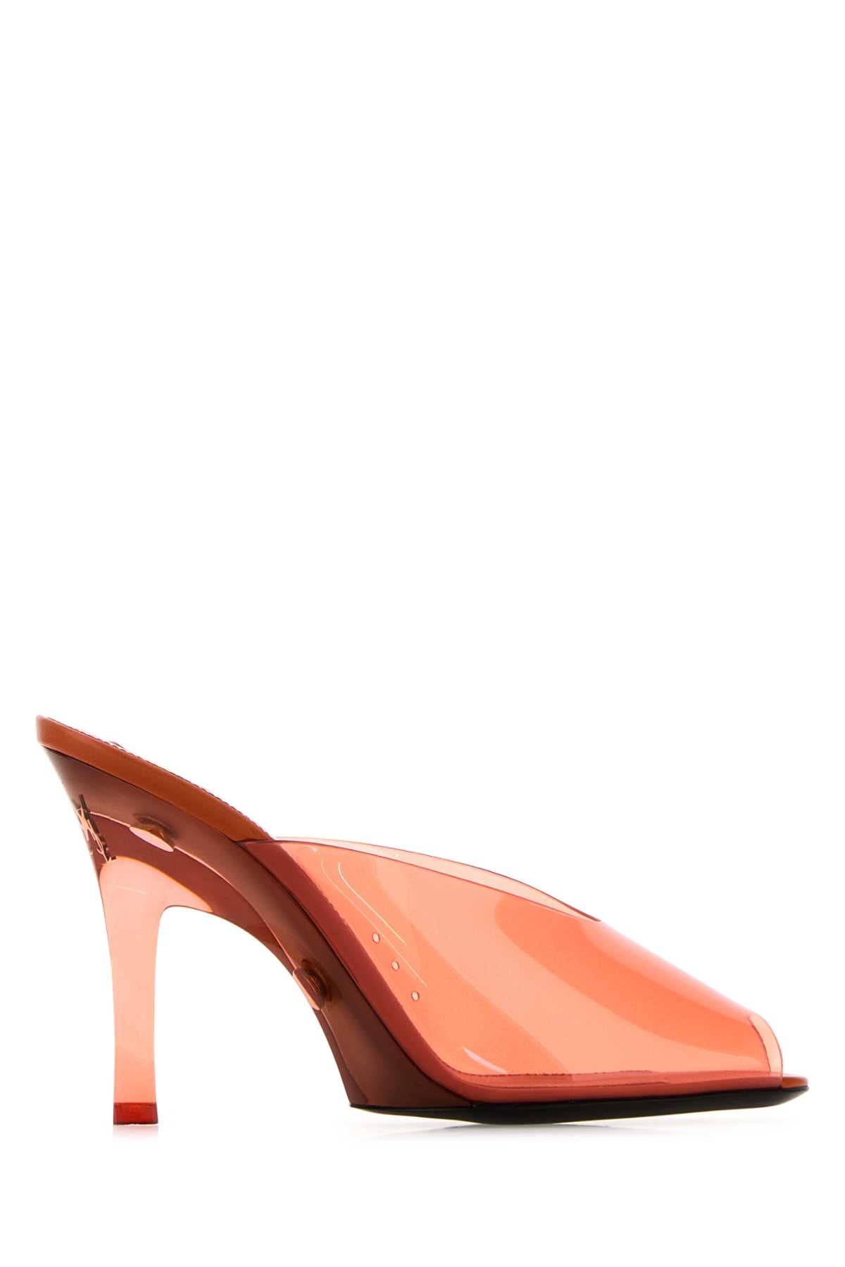 Saint Laurent Women Orange Pvc Sabrina Mules SAINT LAURENT