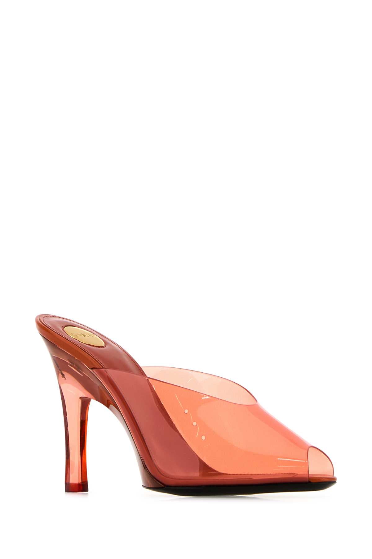 Saint Laurent Women Orange Pvc Sabrina Mules SAINT LAURENT