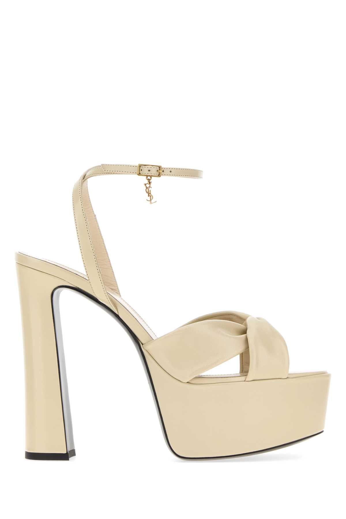 Saint Laurent Women Sand Leather Franciane Sandals SAINT LAURENT