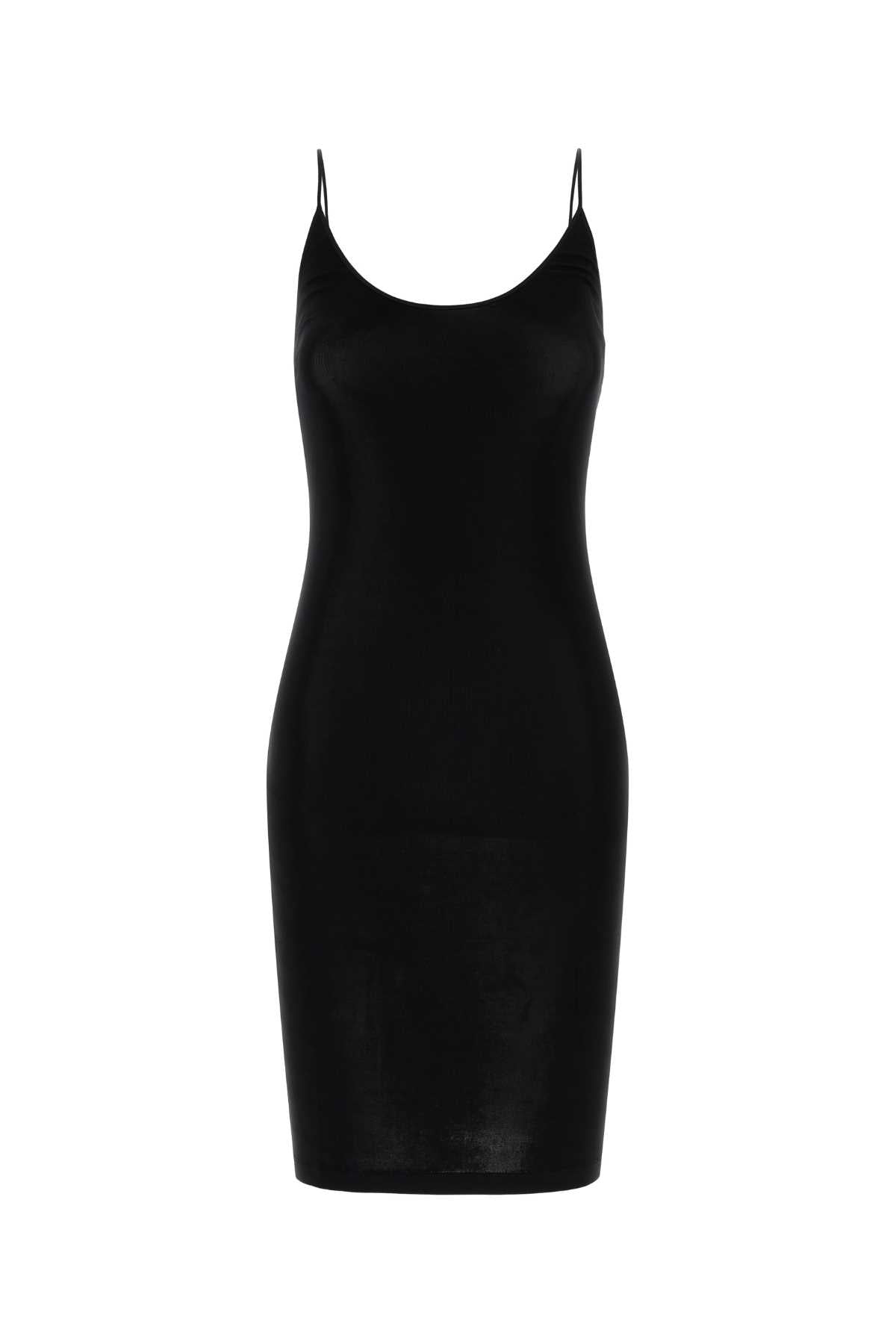 Saint Laurent Women Black Stretch Viscose Dress SAINT LAURENT