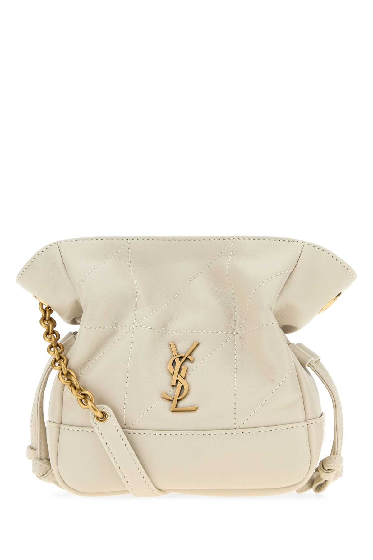 Saint Laurent Women Sand Leather Mini Jamie Bucket Bag SAINT LAURENT