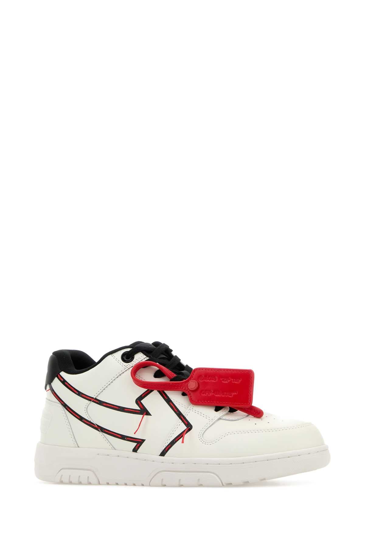Off White Men White Leather Out Of Office Sneakers OFF-WHITE