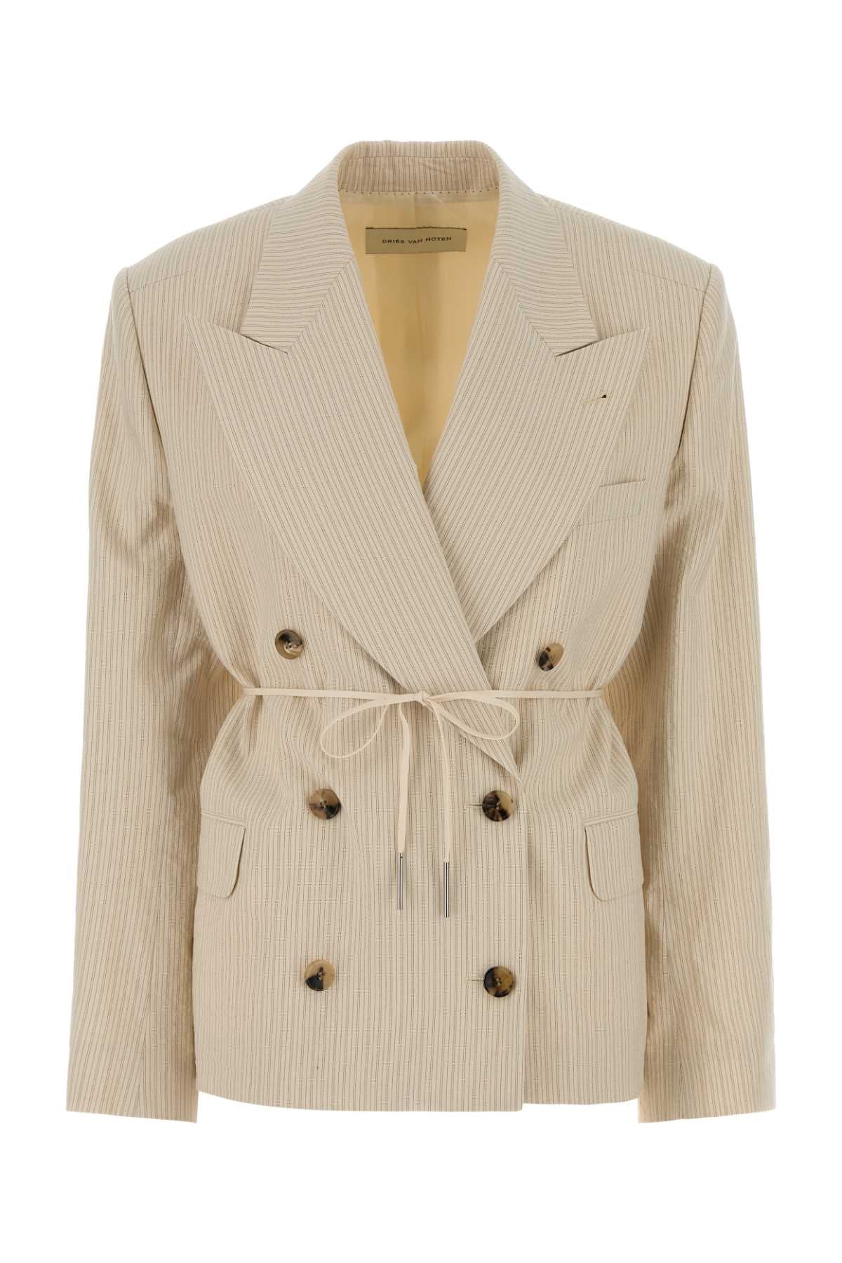 Dries Van Noten Women Embroidered Cotton Blend Blazer DRIES VAN NOTEN