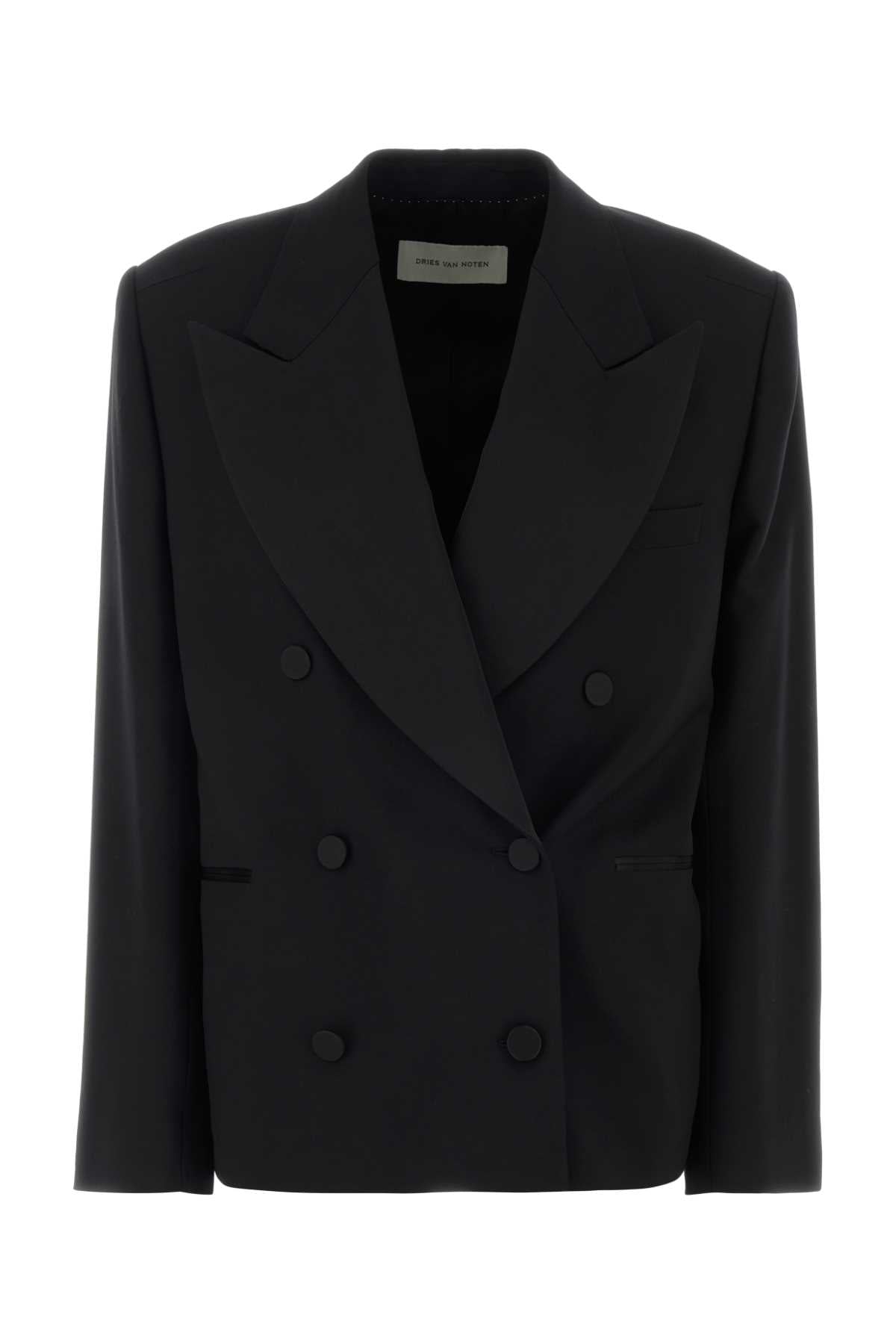 Dries Van Noten Women Black Wool Blend Bosea Blazer DRIES VAN NOTEN