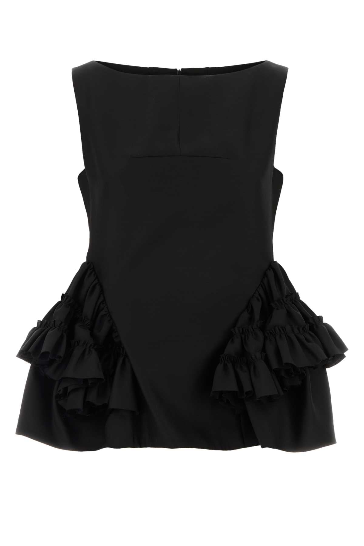 Dries Van Noten Women Black Wool Blend  Casey Top DRIES VAN NOTEN