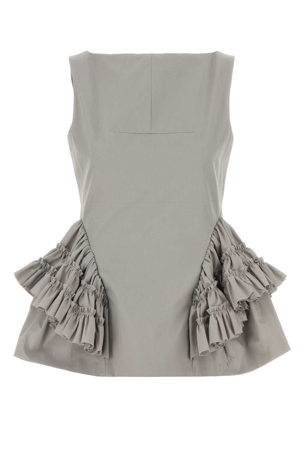 Dries Van Noten Women Grey Cotton Casey Top DRIES VAN NOTEN