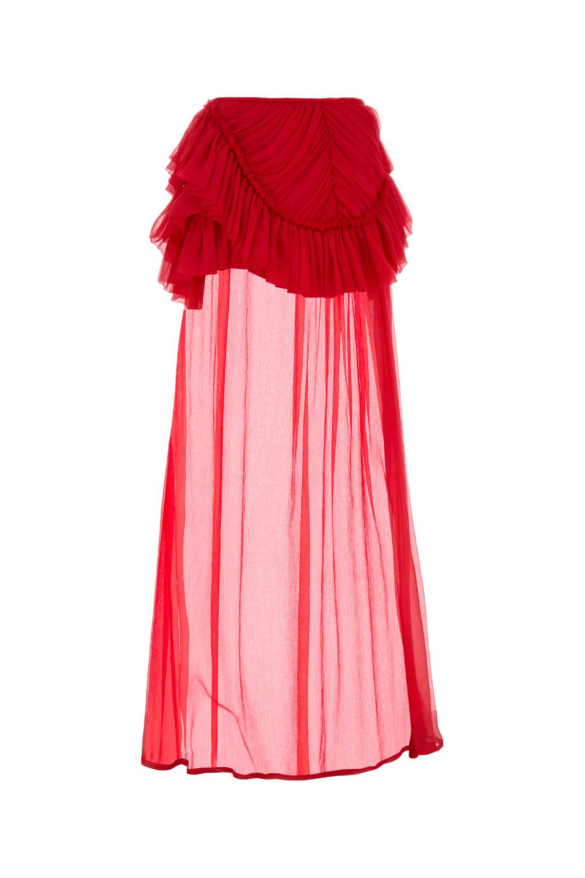 Dries Van Noten Women Red Silk Shelby Skirt DRIES VAN NOTEN
