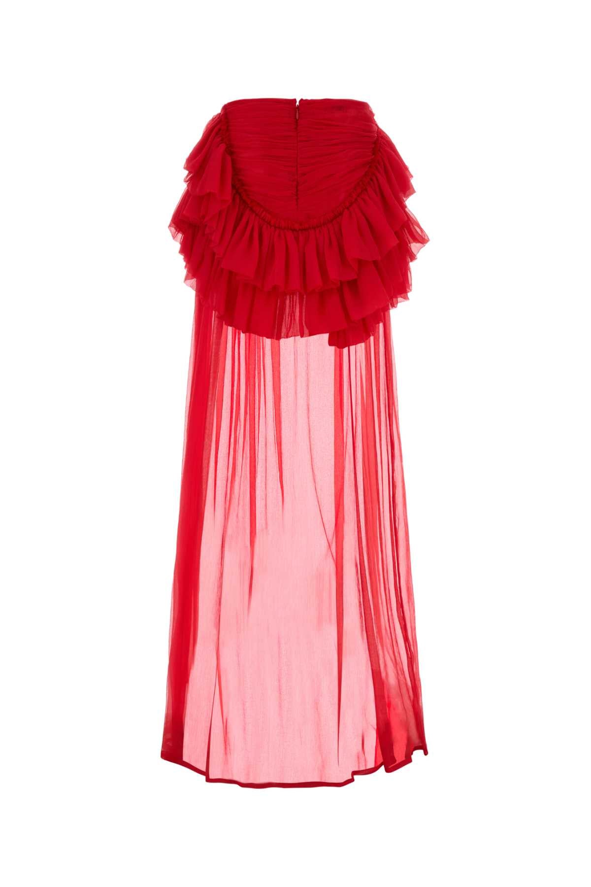 Dries Van Noten Women Red Silk Shelby Skirt DRIES VAN NOTEN