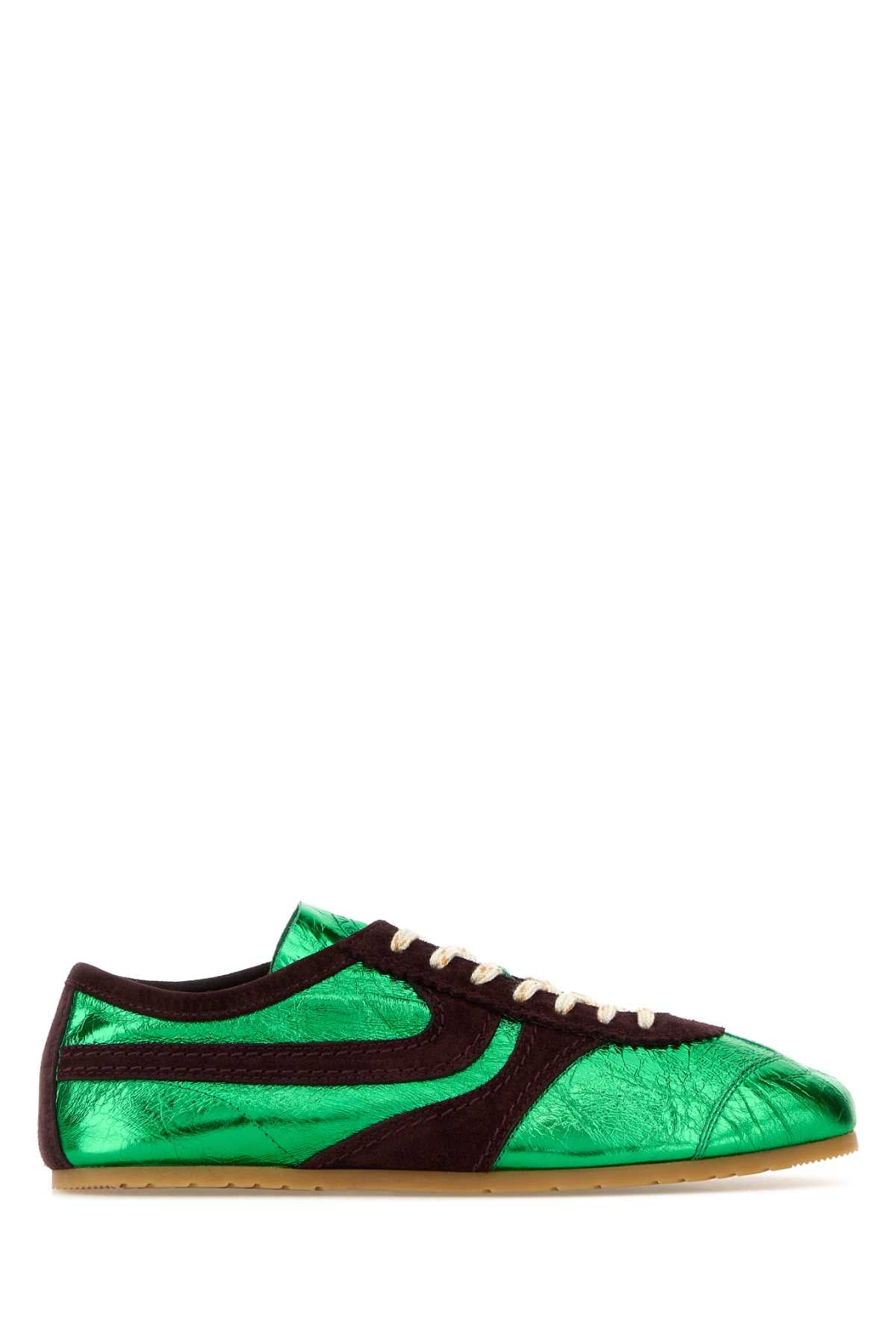 Dries Van Noten Women Two-Tone Leather And Suede Sneakers DRIES VAN NOTEN