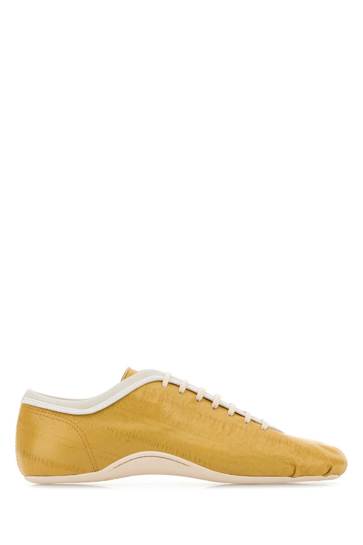 Dries Van Noten Women Yellow Leather Sneakers DRIES VAN NOTEN