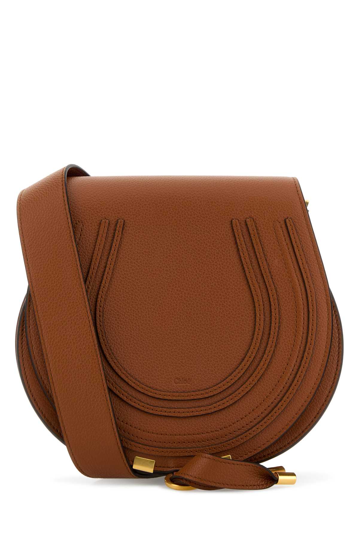 Chloe Women Caramel Leather Marcie Crossbody Bag CHLOE