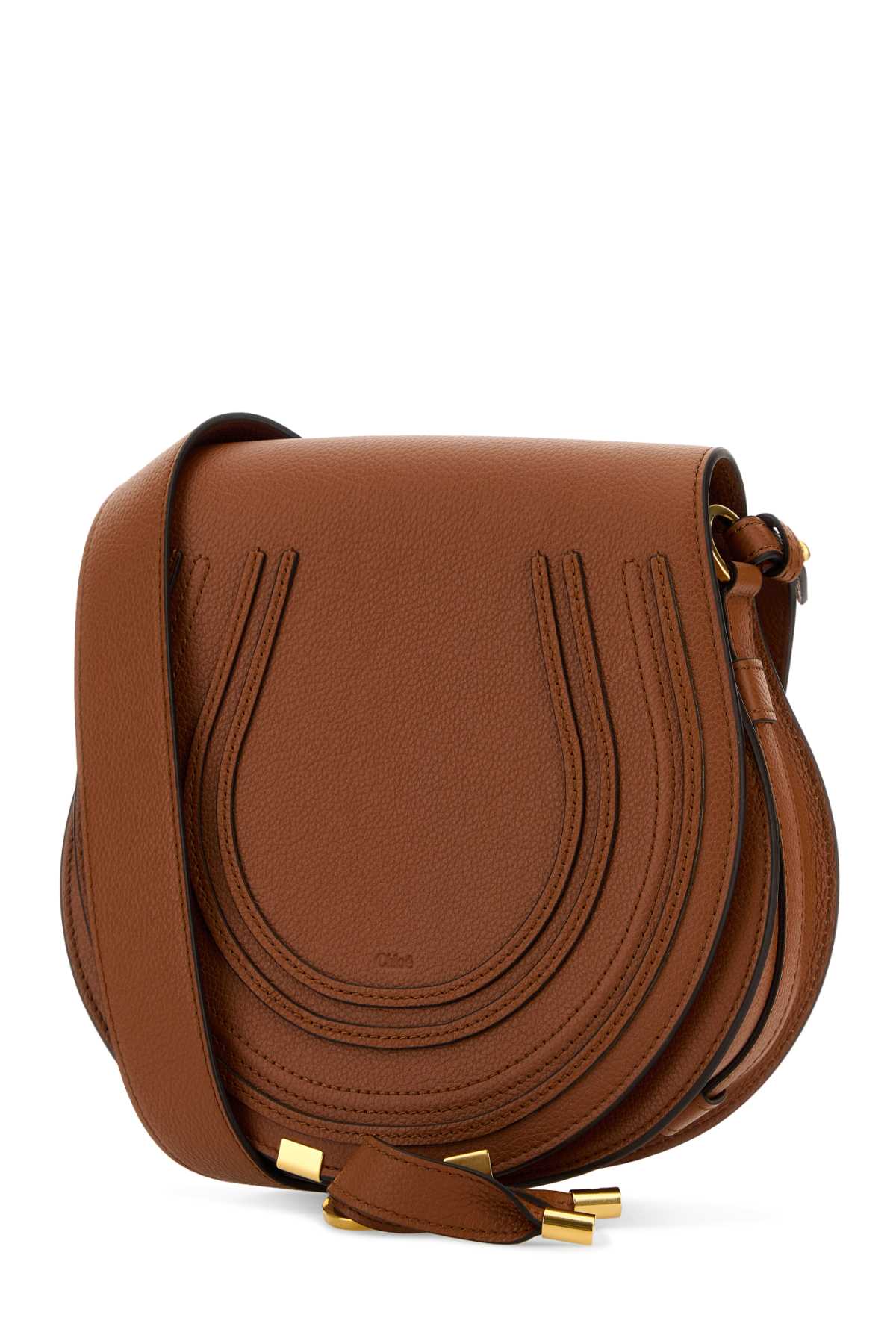 Chloe Women Caramel Leather Marcie Crossbody Bag CHLOE