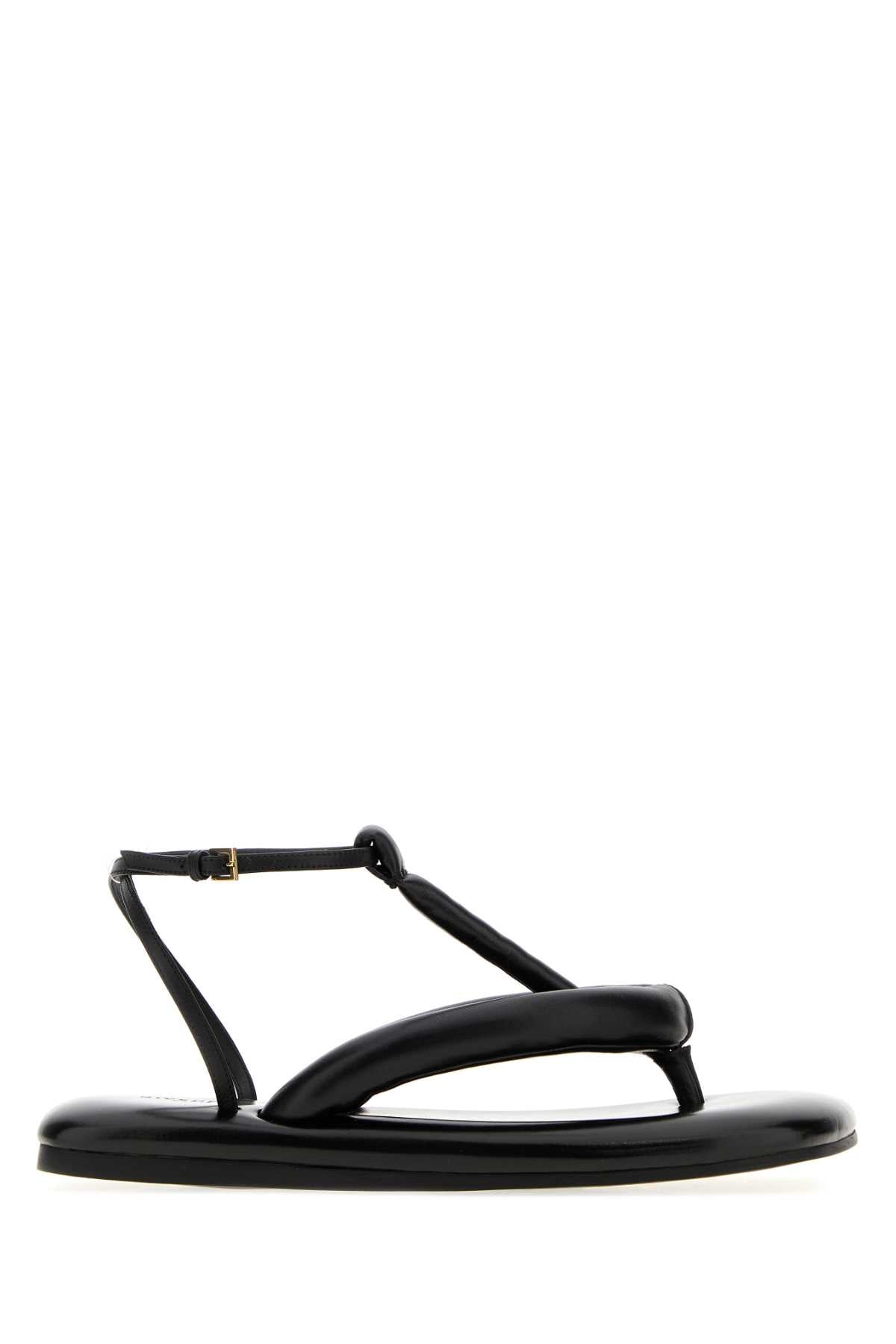 Givenchy Women Black Leather Boudoir Thong Sandals GIVENCHY