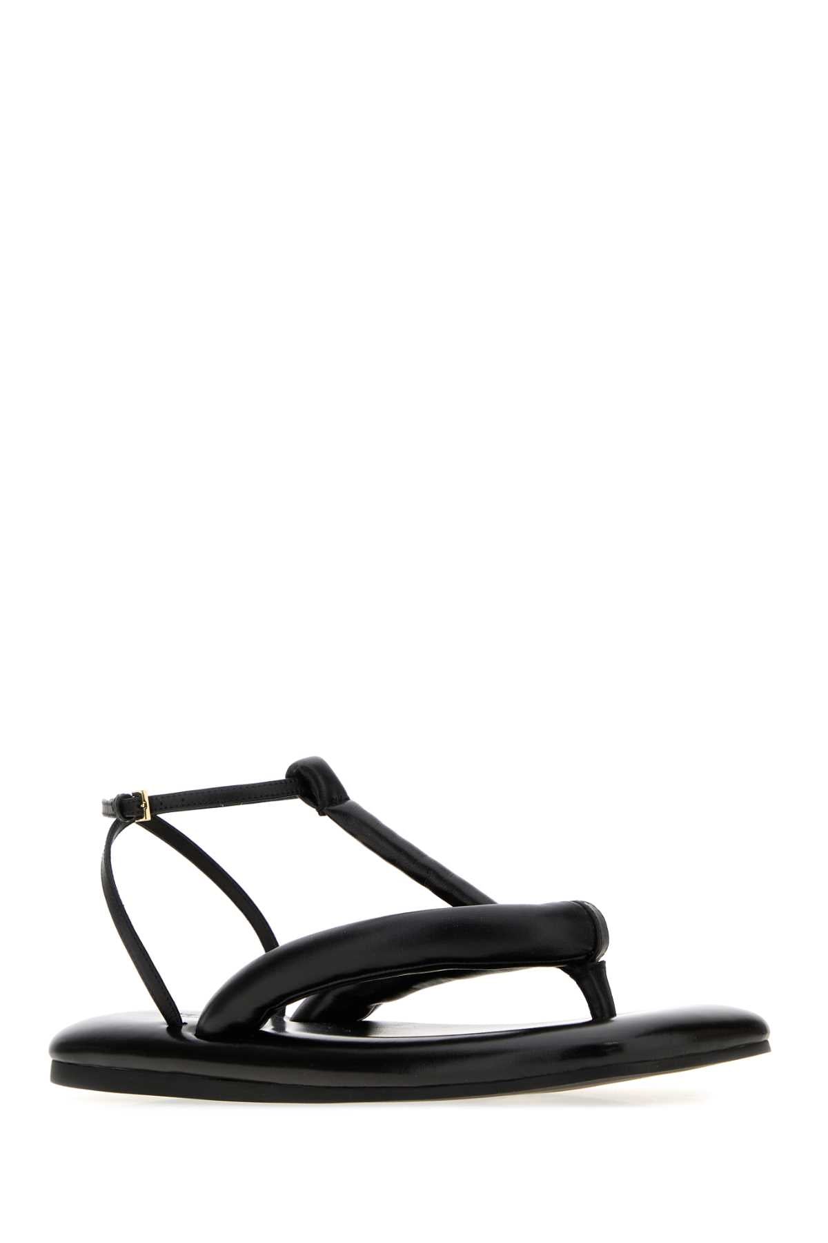 Givenchy Women Black Leather Boudoir Thong Sandals GIVENCHY