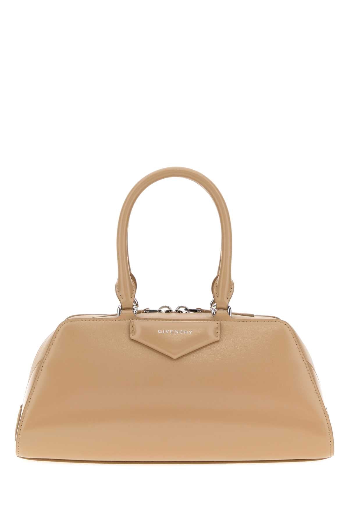 Givenchy Women Beige Leather Small Antigona East-West Handbag GIVENCHY
