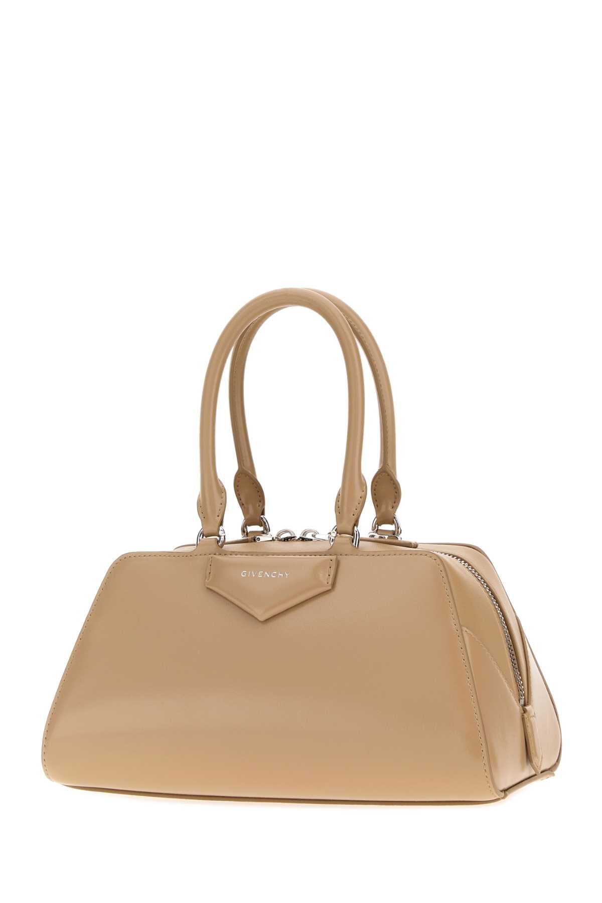 Givenchy Women Beige Leather Small Antigona East-West Handbag GIVENCHY