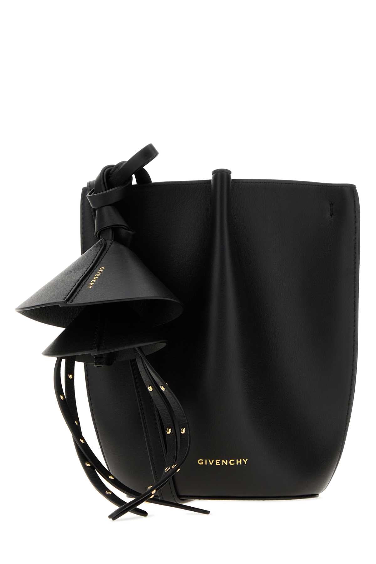 Givenchy Women Black Leather Nano Snap Bucket Bag GIVENCHY