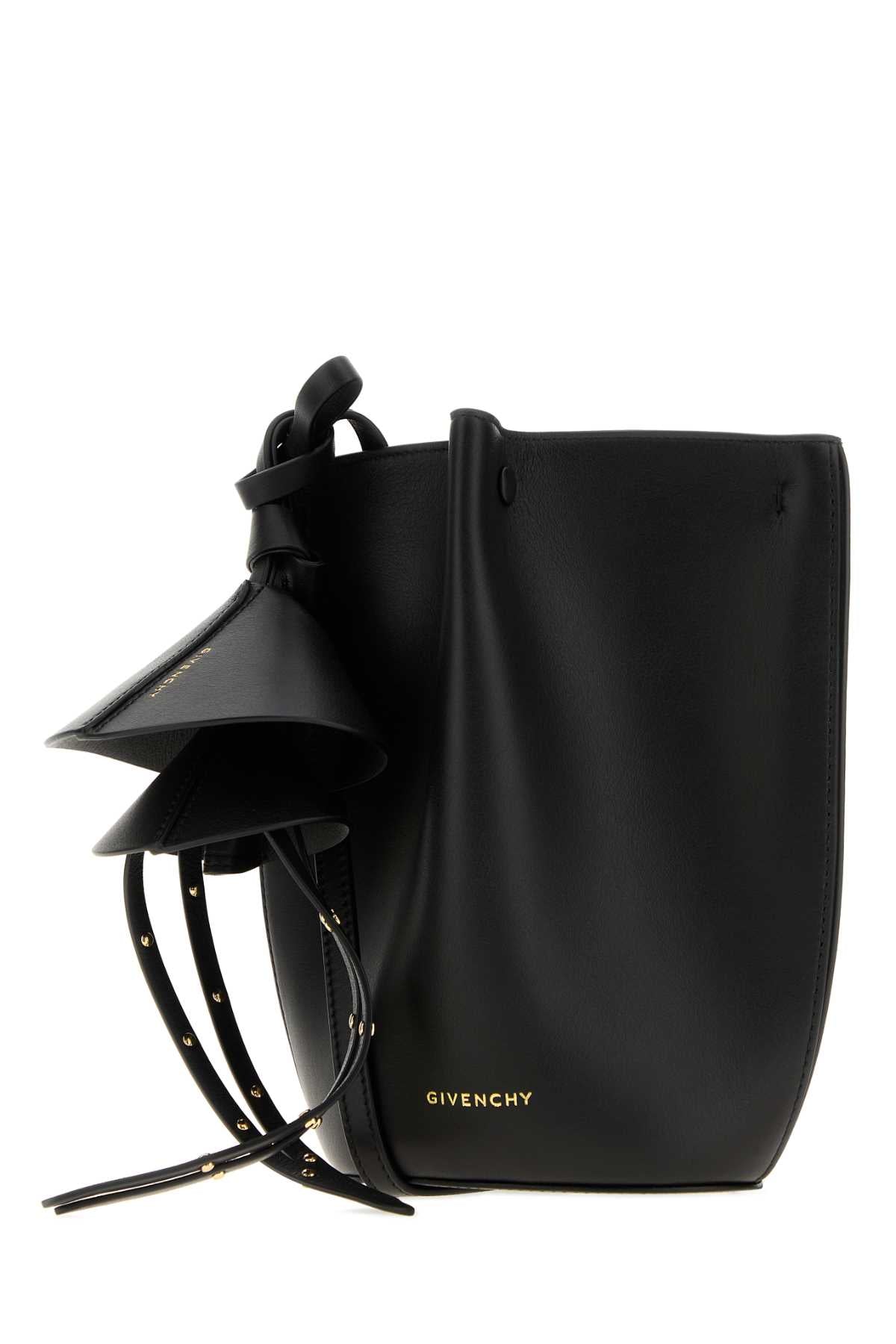 Givenchy Women Black Leather Nano Snap Bucket Bag GIVENCHY