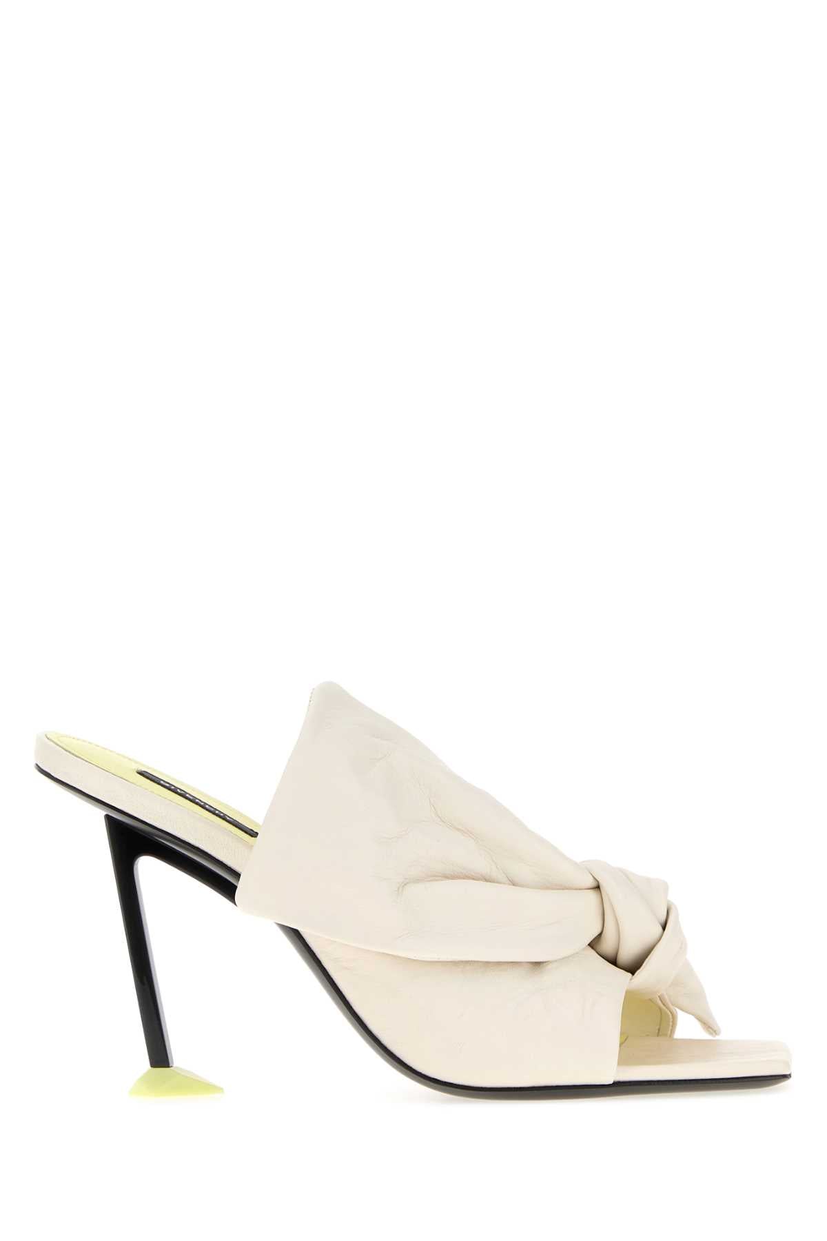 Givenchy Women Ivory Leather Boudoir Mules GIVENCHY