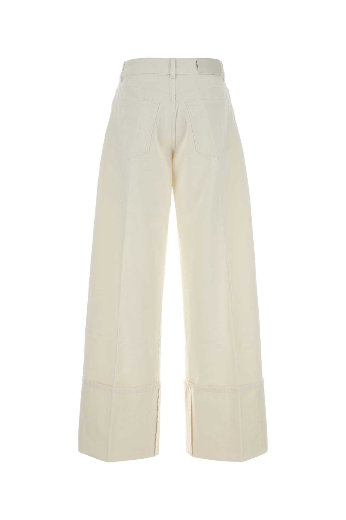 Givenchy Women White Denim Wide-Leg Jeans GIVENCHY