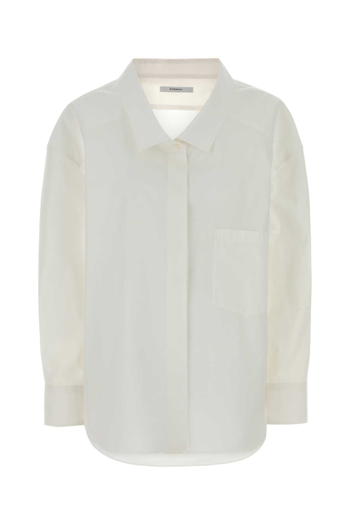 Givenchy Women White Poplin Shirt GIVENCHY