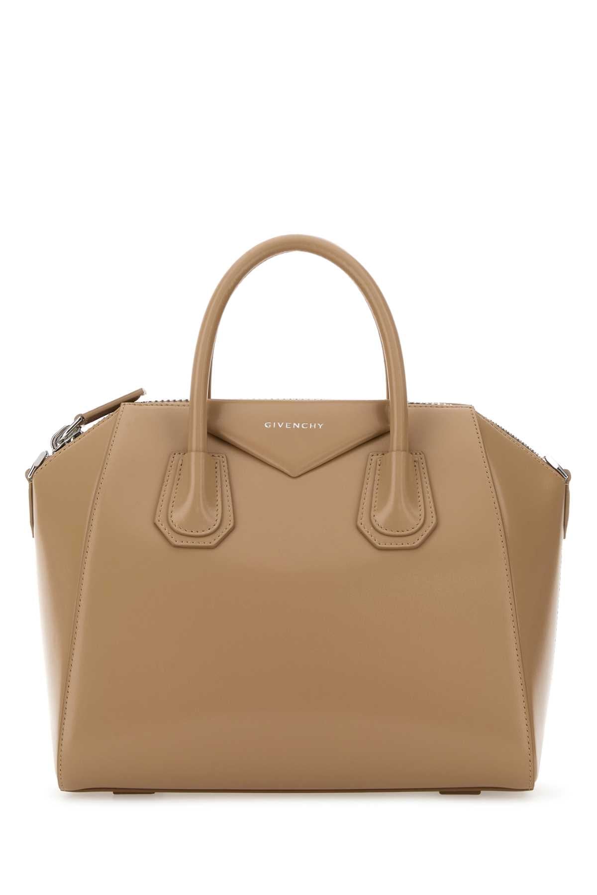 Givenchy Women Beige Leather Small Antigona Handbag GIVENCHY