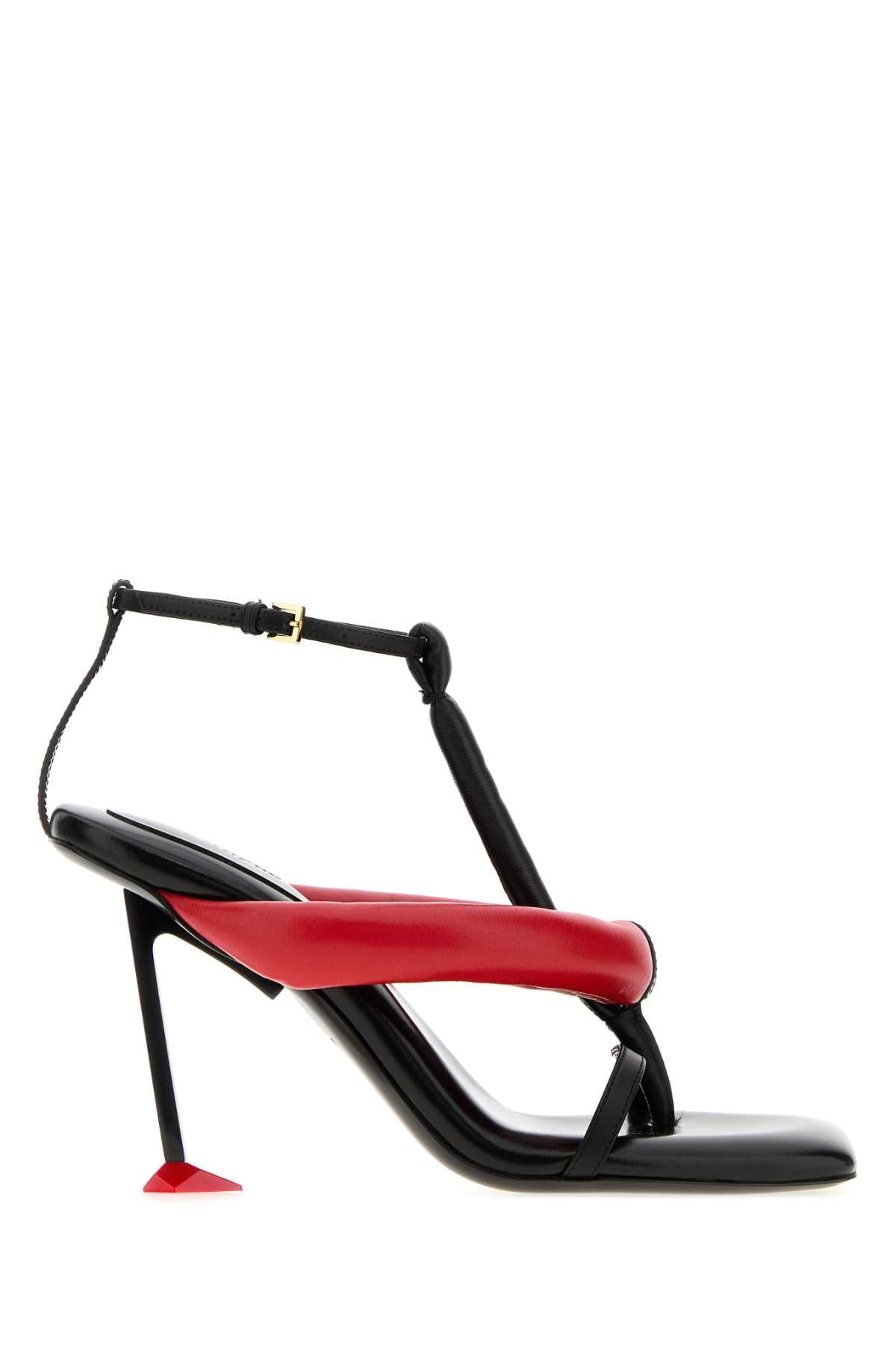 Givenchy Women Two-Tone Leather Boudoir Sandals GIVENCHY