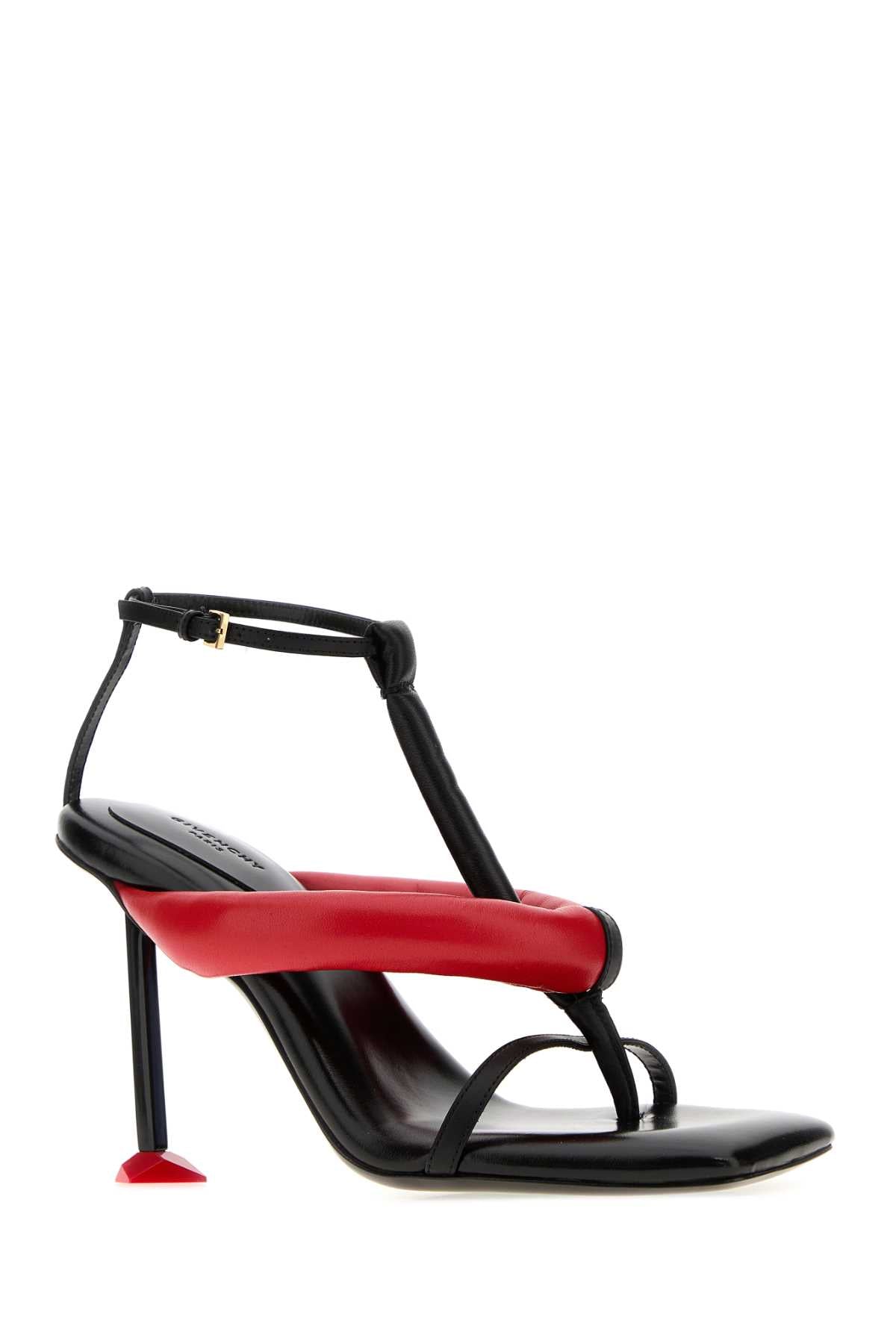 Givenchy Women Two-Tone Leather Boudoir Sandals GIVENCHY
