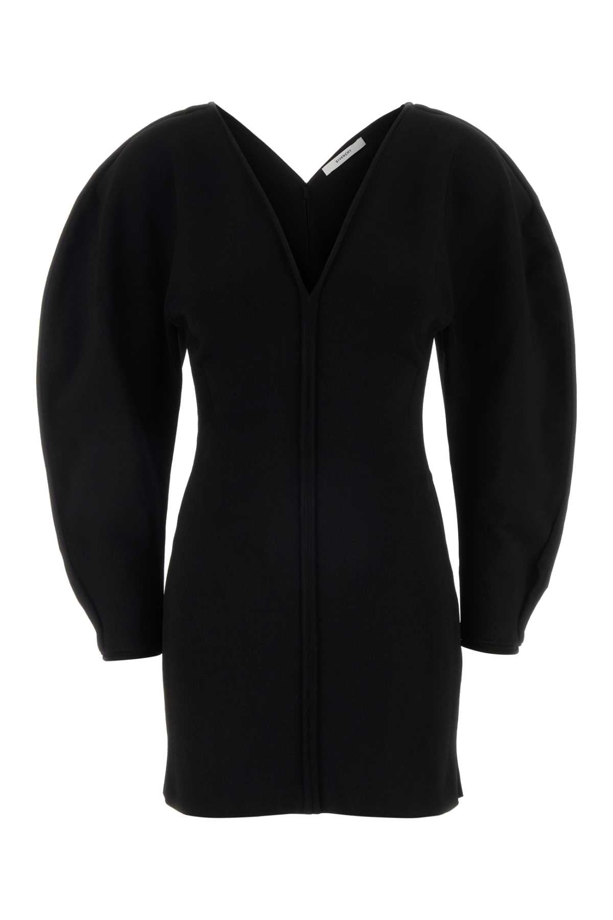 Givenchy Women Black Stretch Viscose Blend Cocoon Mini Dress GIVENCHY