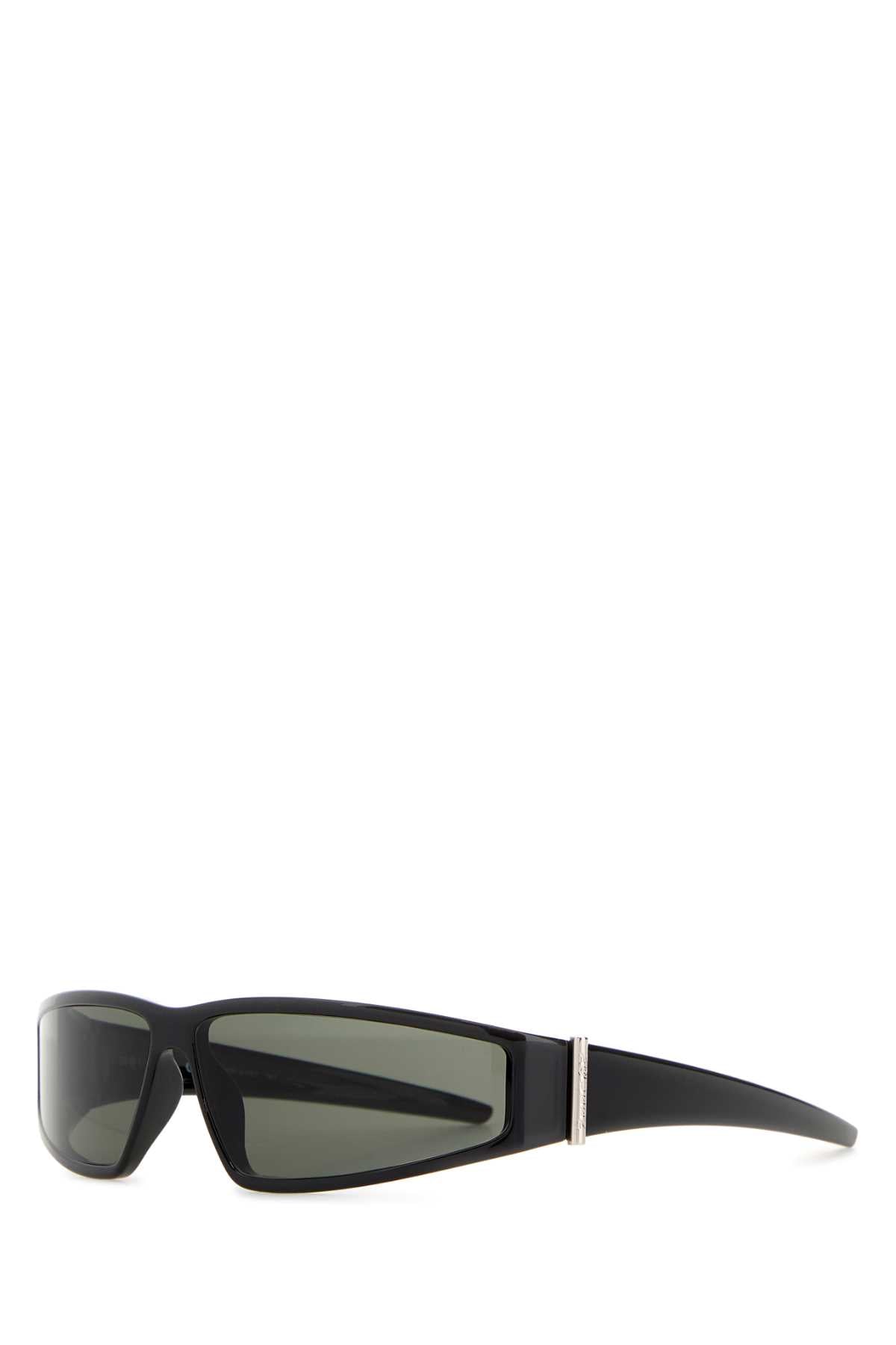 Alexander Mcqueen Women Black Acetate Wraparound Sunglasses ALEXANDER MCQUEEN