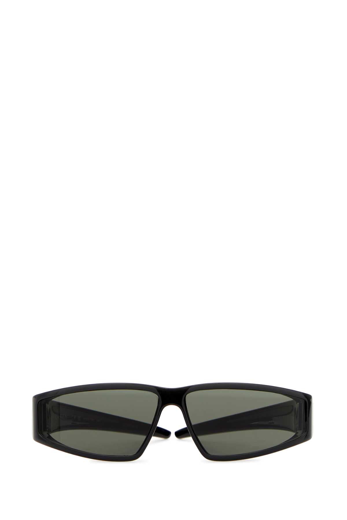 Alexander Mcqueen Women Black Acetate Wraparound Sunglasses ALEXANDER MCQUEEN