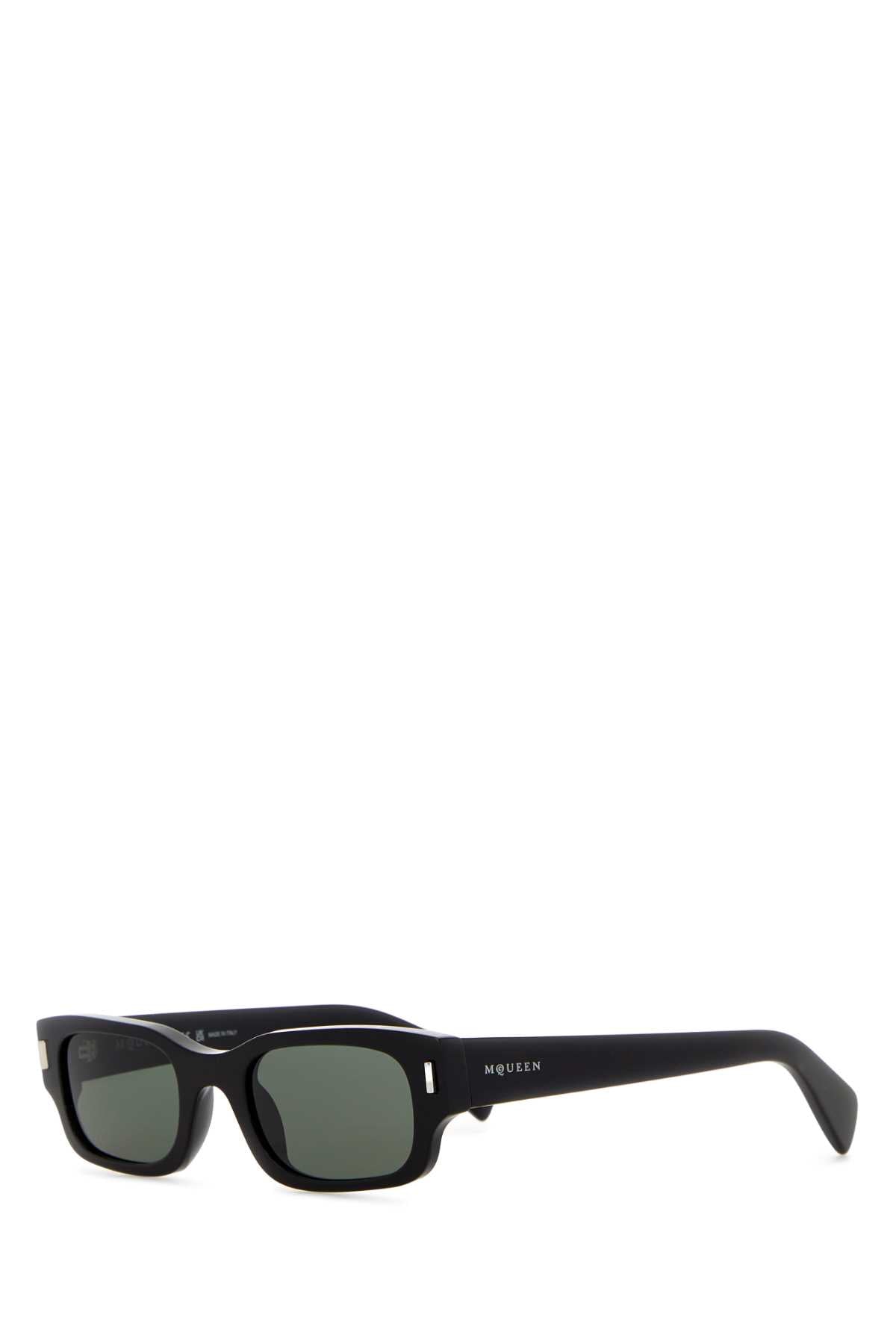 Alexander Mcqueen Women Black Acetate Panthos Sunglasses ALEXANDER MCQUEEN