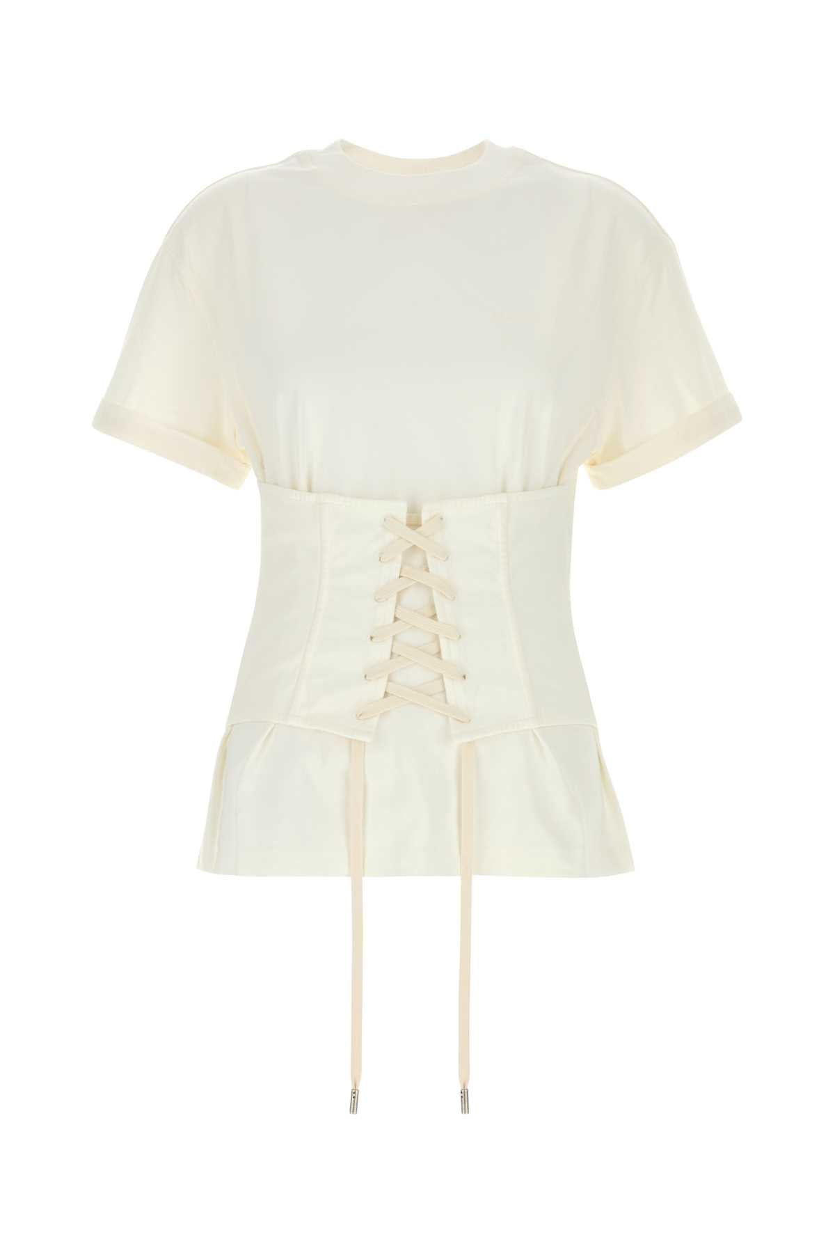 Alexander Mcqueen Women White Cotton T-Shirt ALEXANDER MCQUEEN
