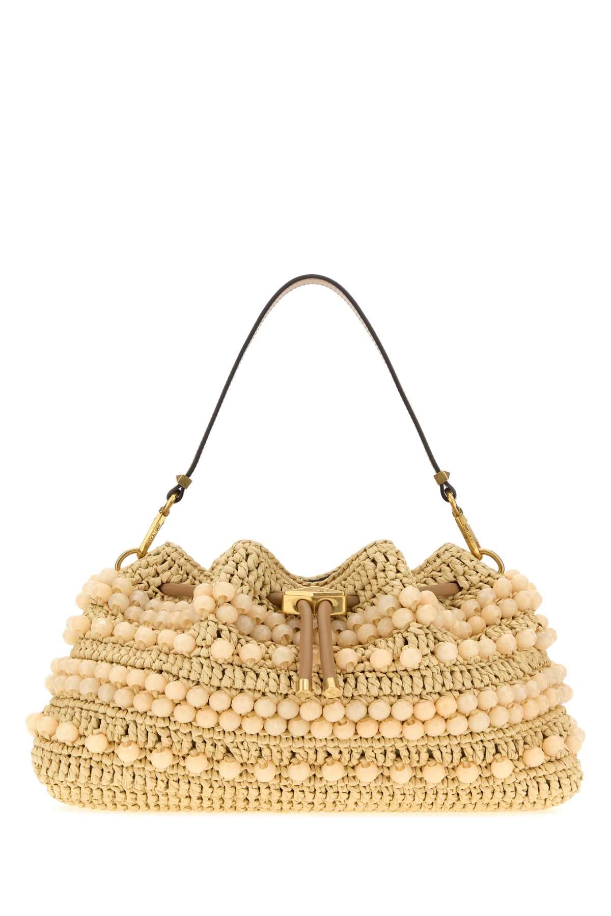 Jimmy Choo Women Raffia Medium Cinch Handbag JIMMY CHOO