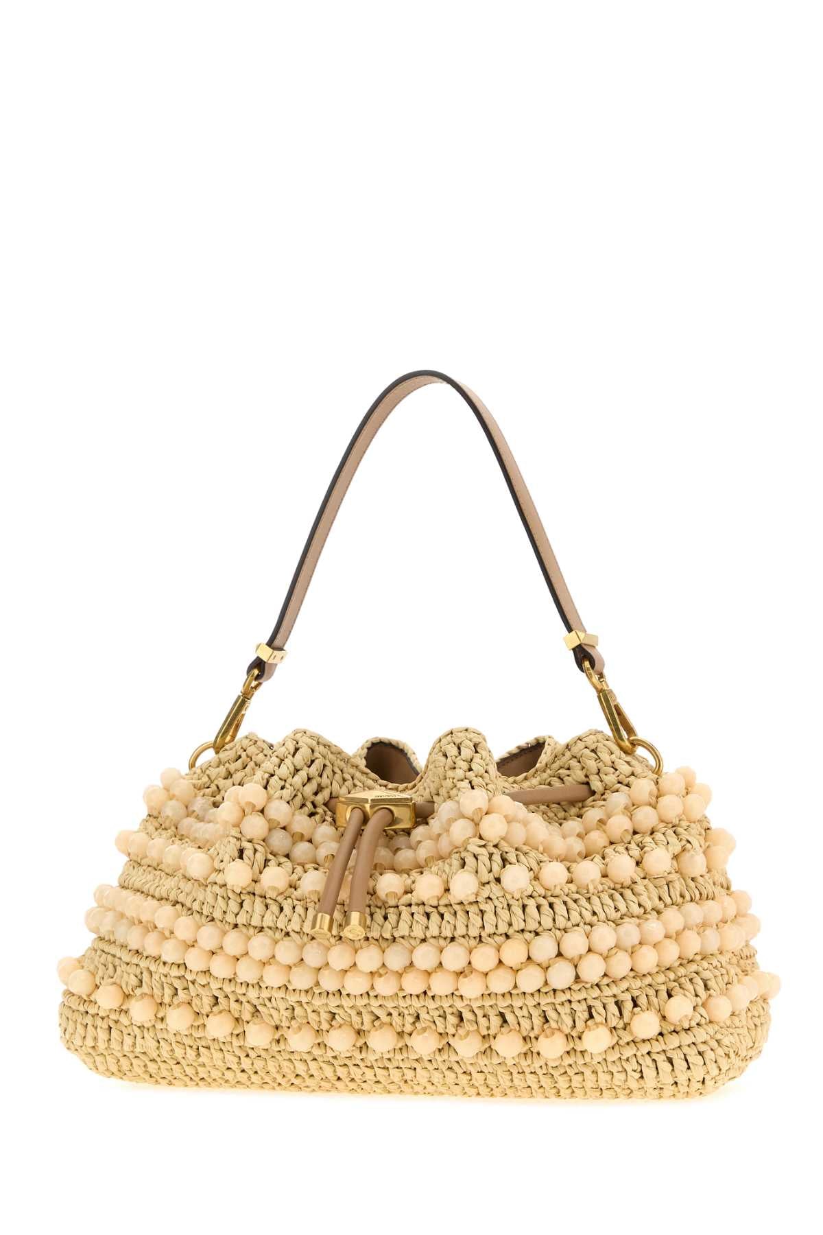 Jimmy Choo Women Raffia Medium Cinch Handbag JIMMY CHOO
