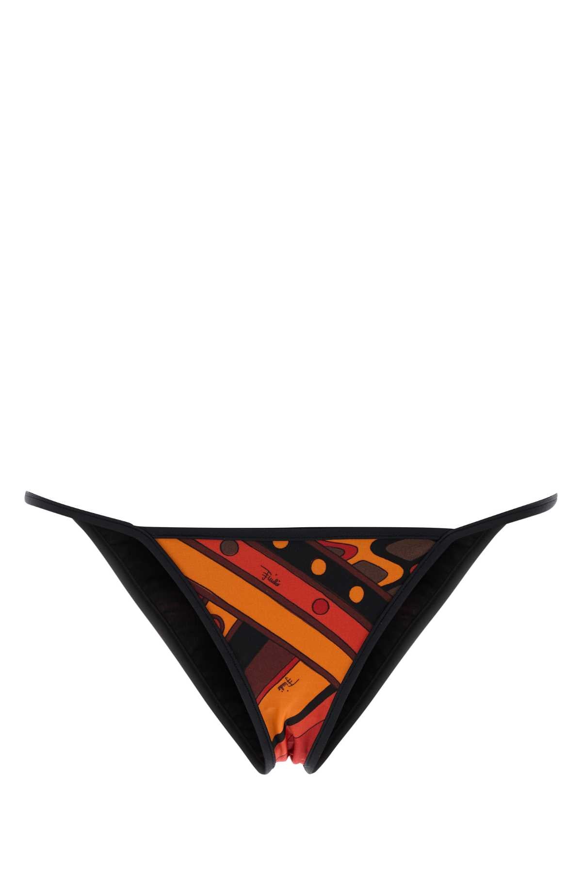 Emilio Pucci Women Printed Stretch Nylon Bikini Bottom PUCCI