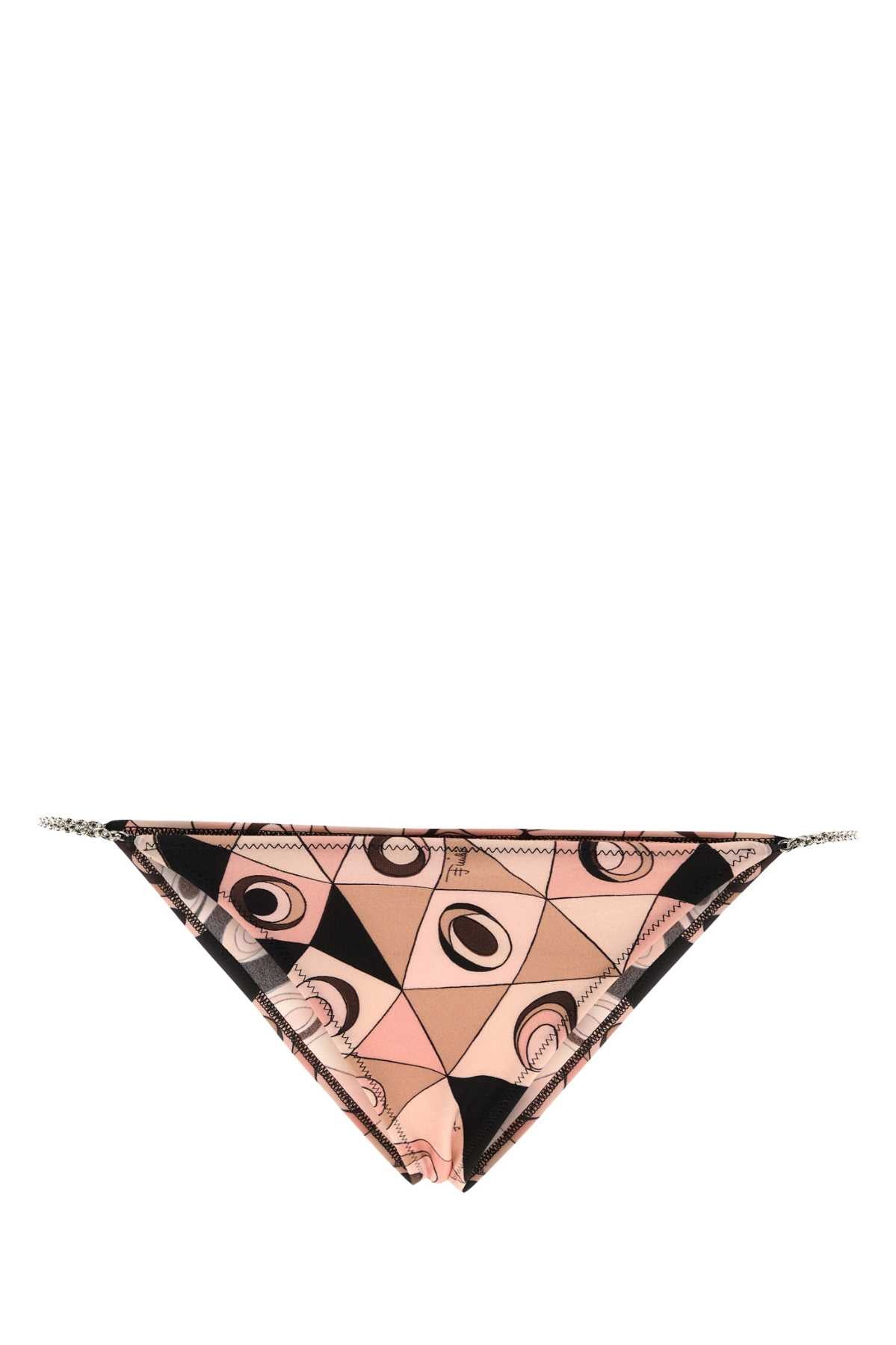 Emilio Pucci Women Printed Stretch Nylon Bikini Bottom PUCCI
