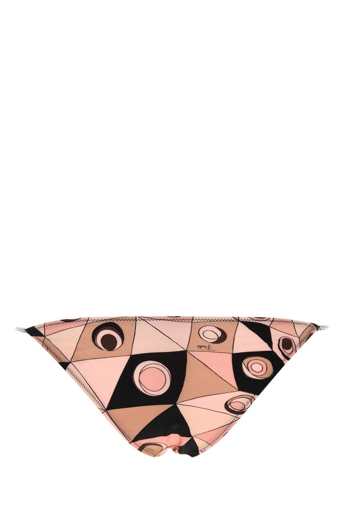 Emilio Pucci Women Printed Stretch Nylon Bikini Bottom PUCCI