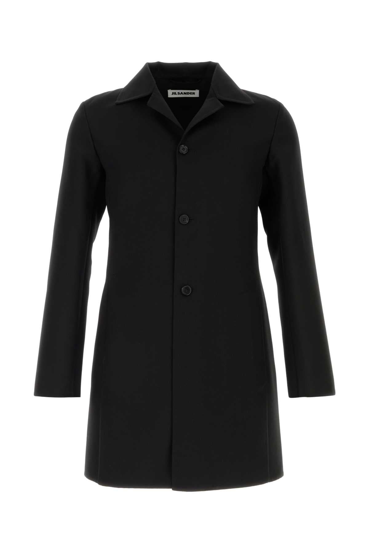 Jil Sander Men Black Wool Blend Coat JIL SANDER