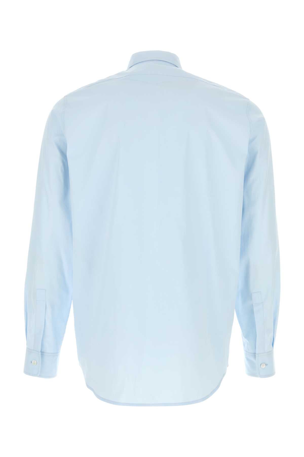 Jil Sander Men Light-Blue Poplin Shirt JIL SANDER