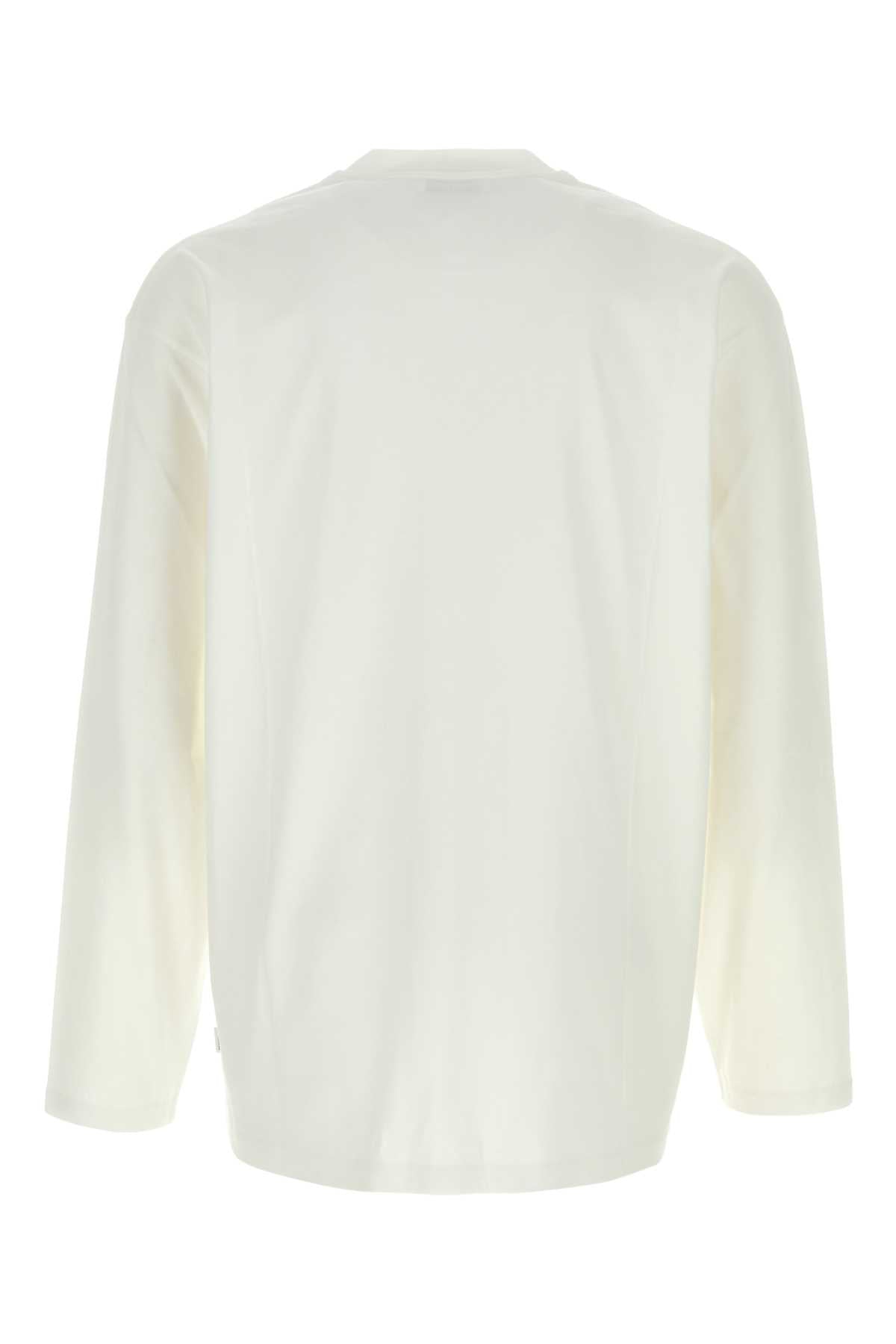 Jil Sander Men White Cotton T-Shirt JIL SANDER