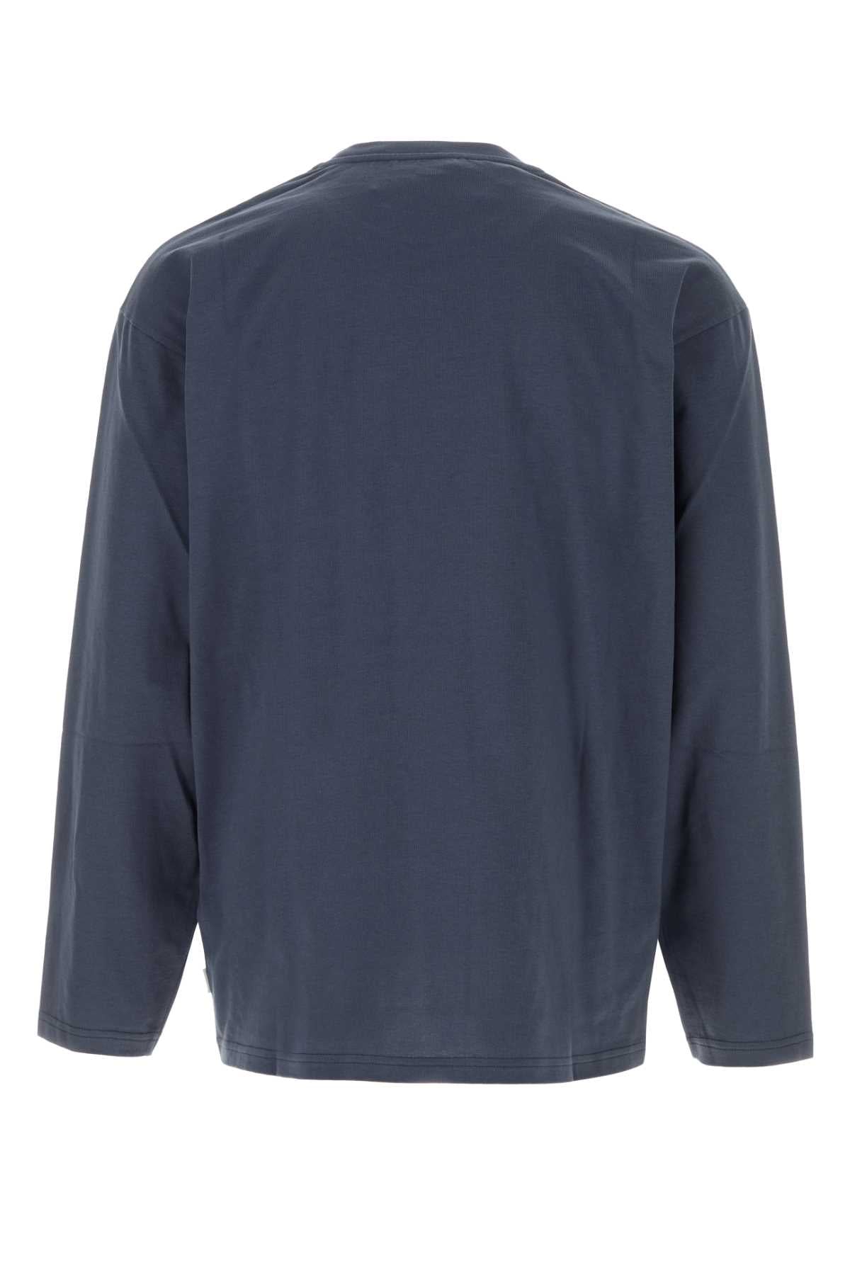 Jil Sander Men Navy Blue Cotton T-Shirt JIL SANDER