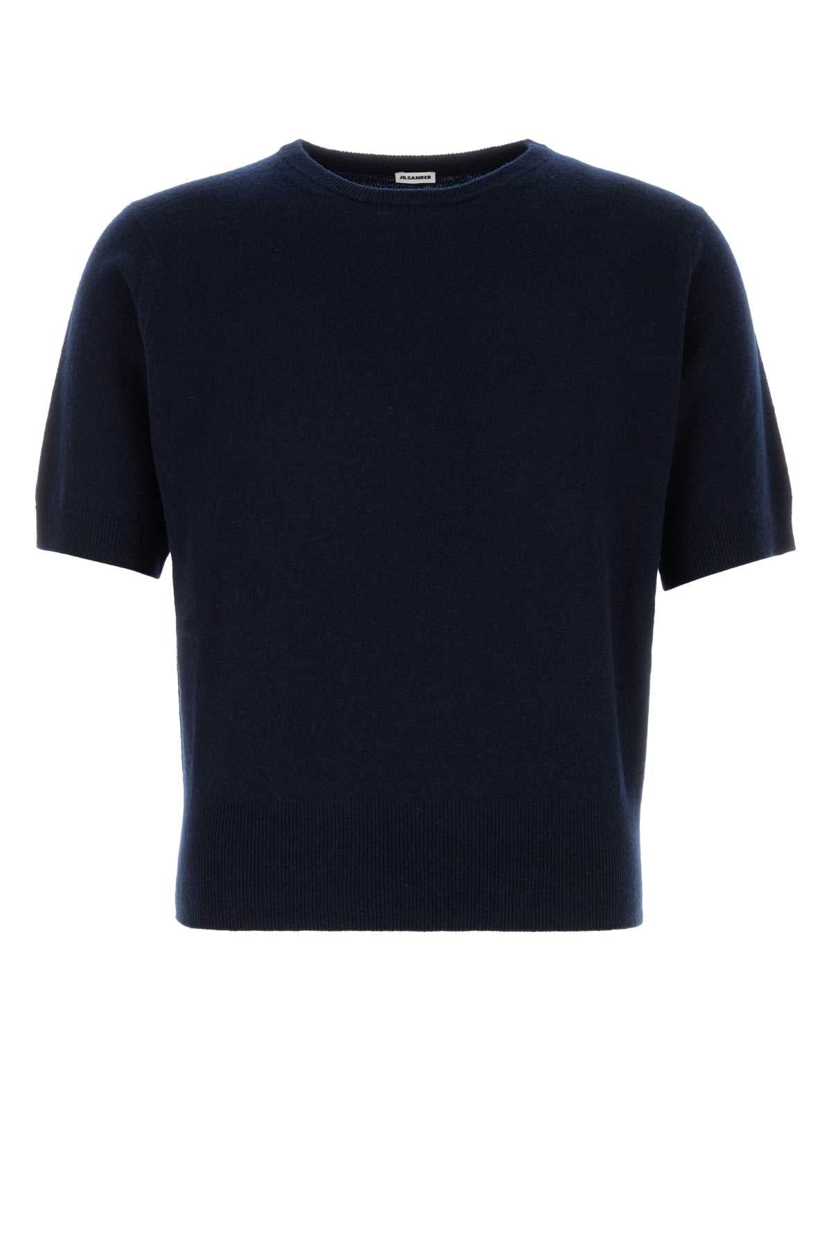 Jil Sander Men Midnight Blue Wool Blend Sweater JIL SANDER