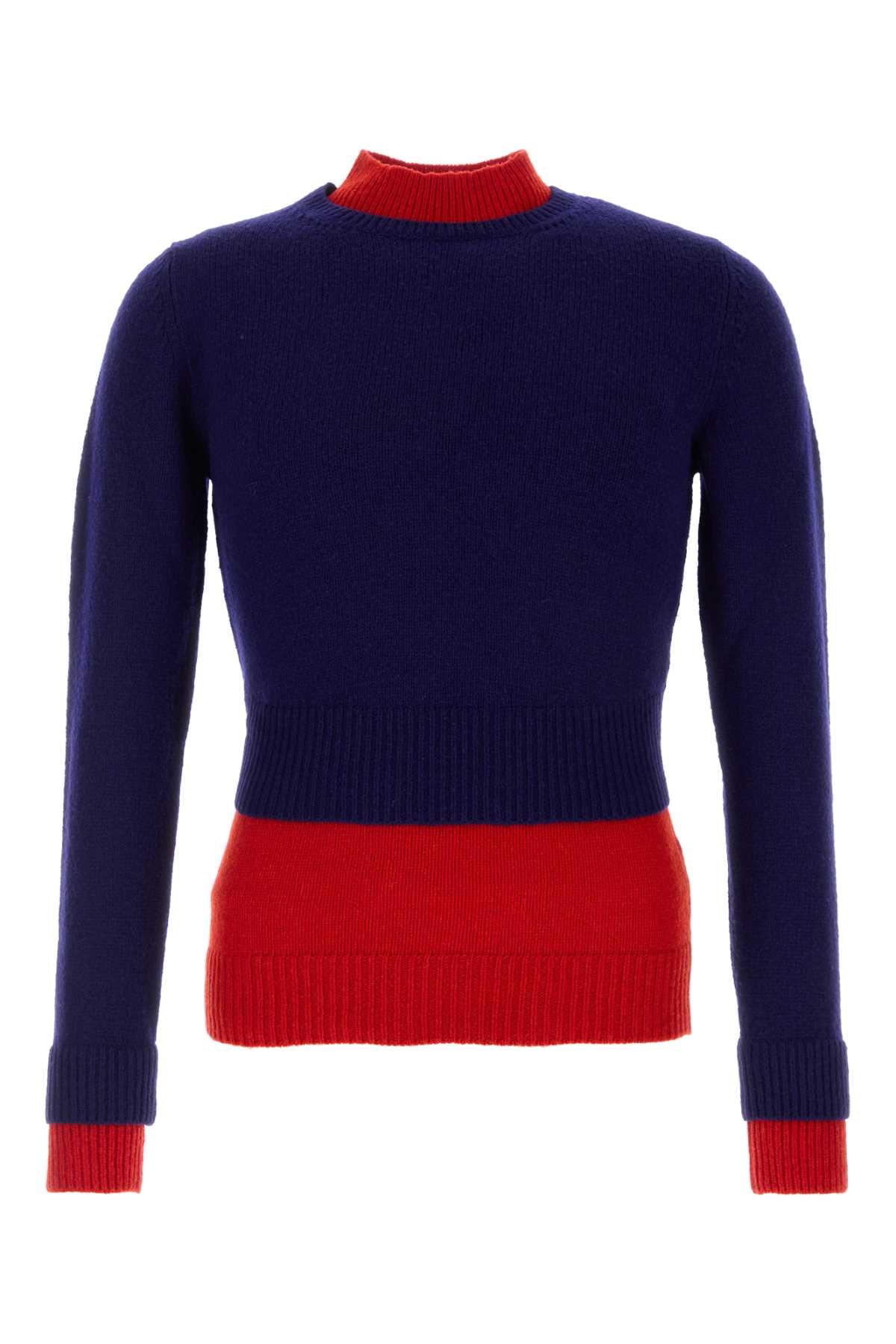 Jil Sander Men Two-Tone Wool Blend Sweater JIL SANDER