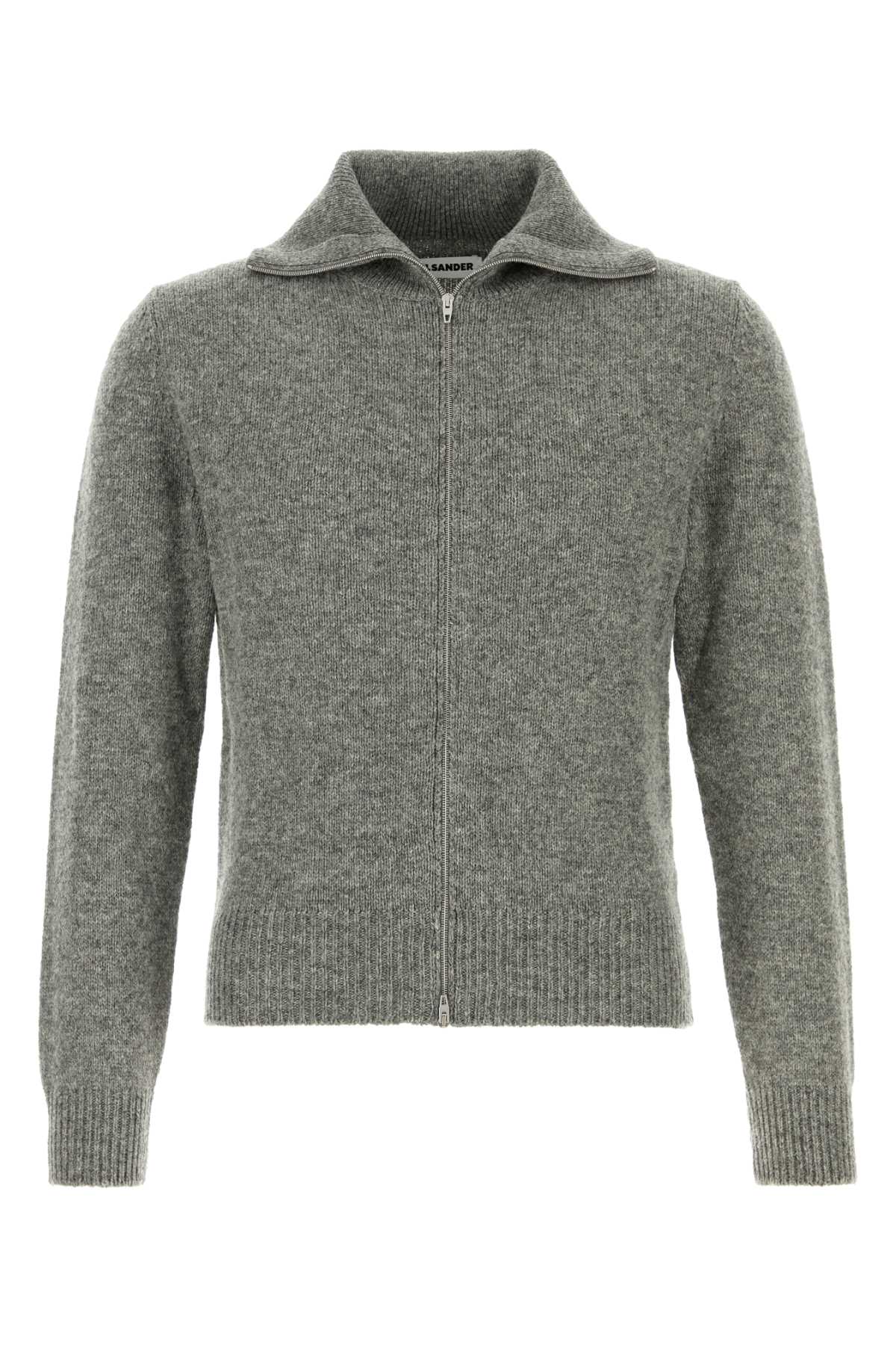 Jil Sander Men Grey Wool Blend Cardigan JIL SANDER
