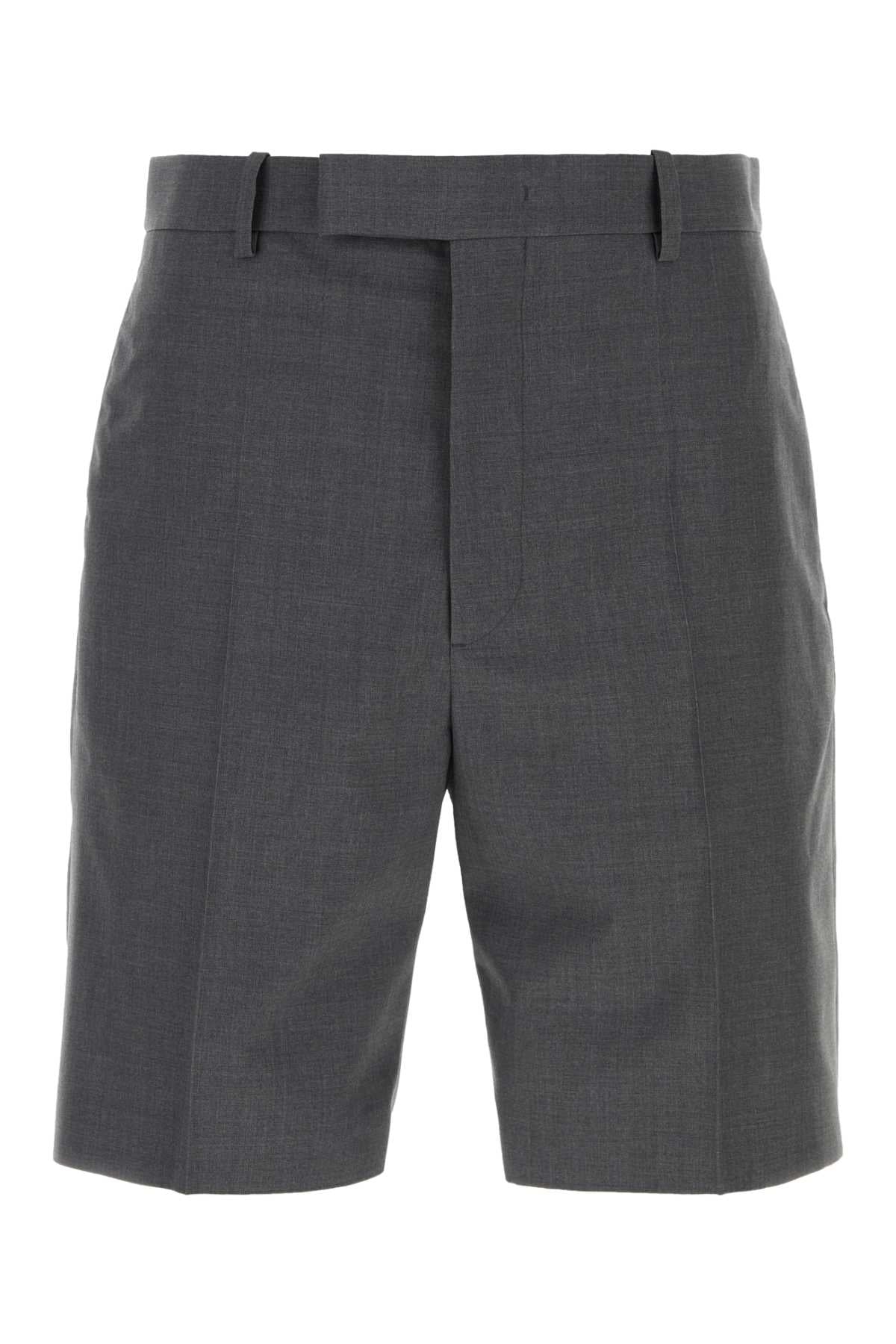 Jil Sander Men Dark Grey Wool Bermuda Shorts JIL SANDER