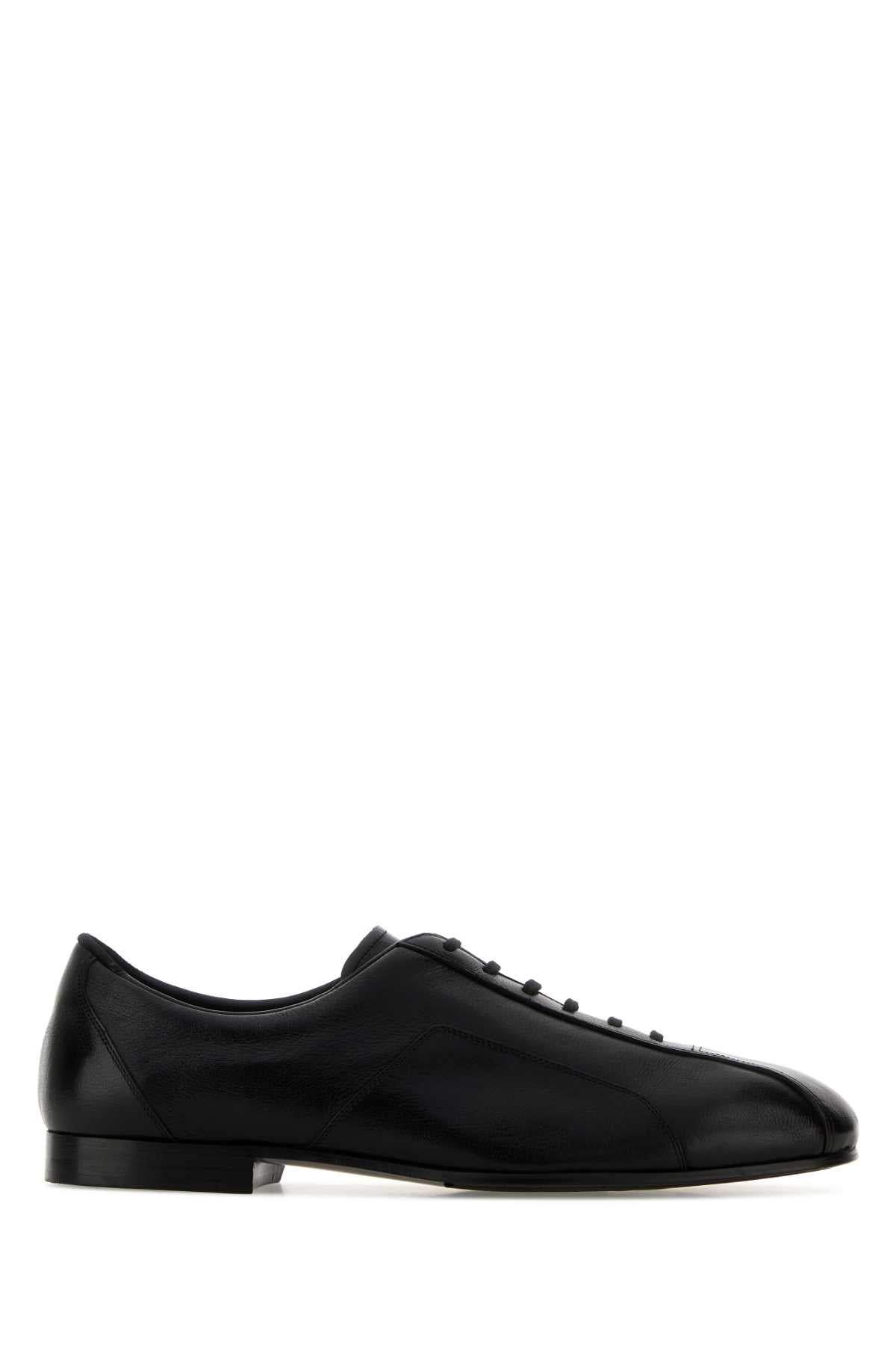 Jil Sander Men Black Leather  Hamburg Lace-Up Shoes JIL SANDER