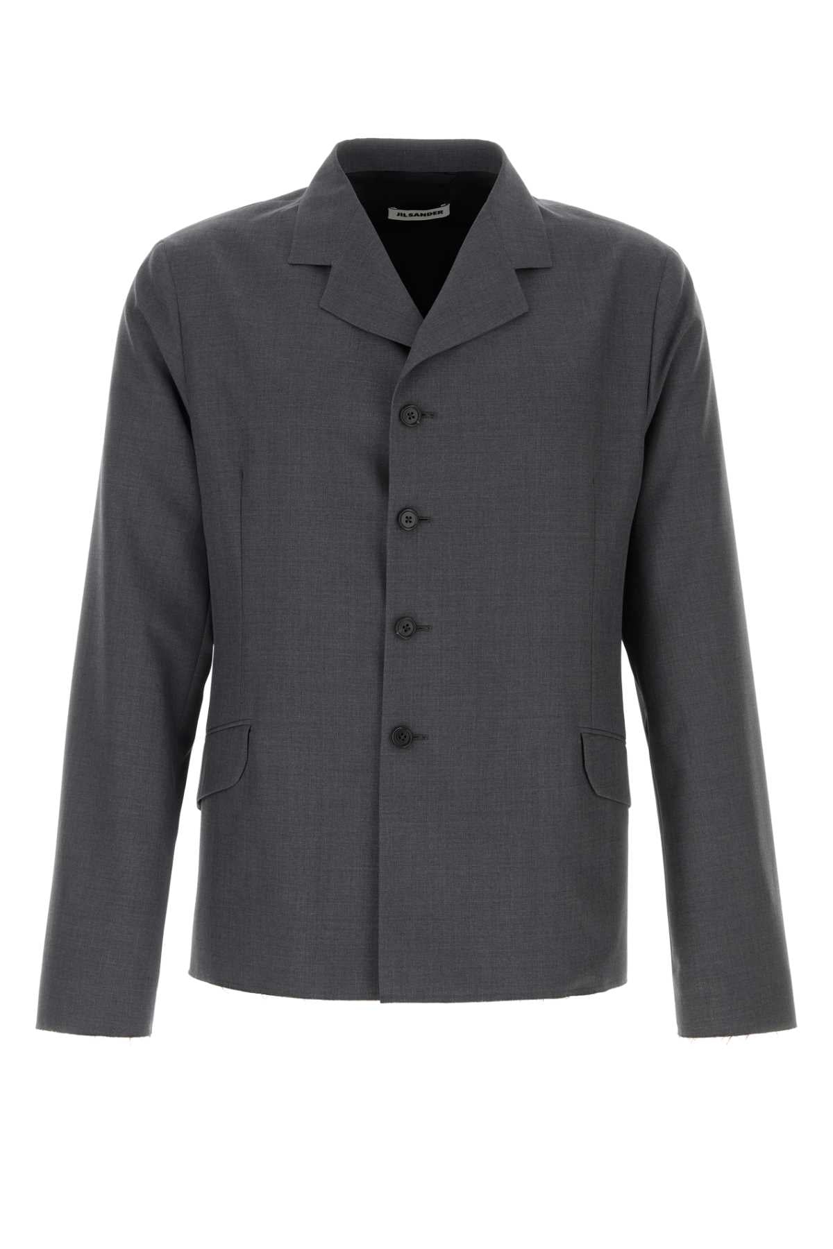Jil Sander Men Dark Grey Wool Blazer JIL SANDER