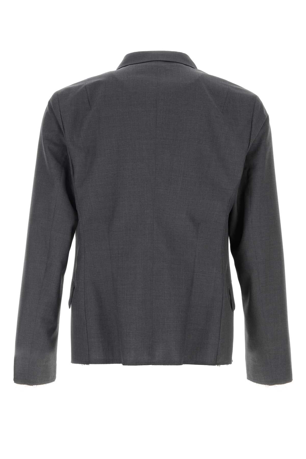Jil Sander Men Dark Grey Wool Blazer JIL SANDER
